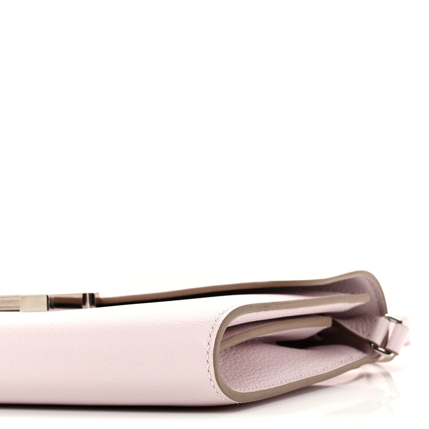HERMES CONSTANCE TO GO WALLET MAUVE PALE EVERCOLOR SILVER HARDWARE