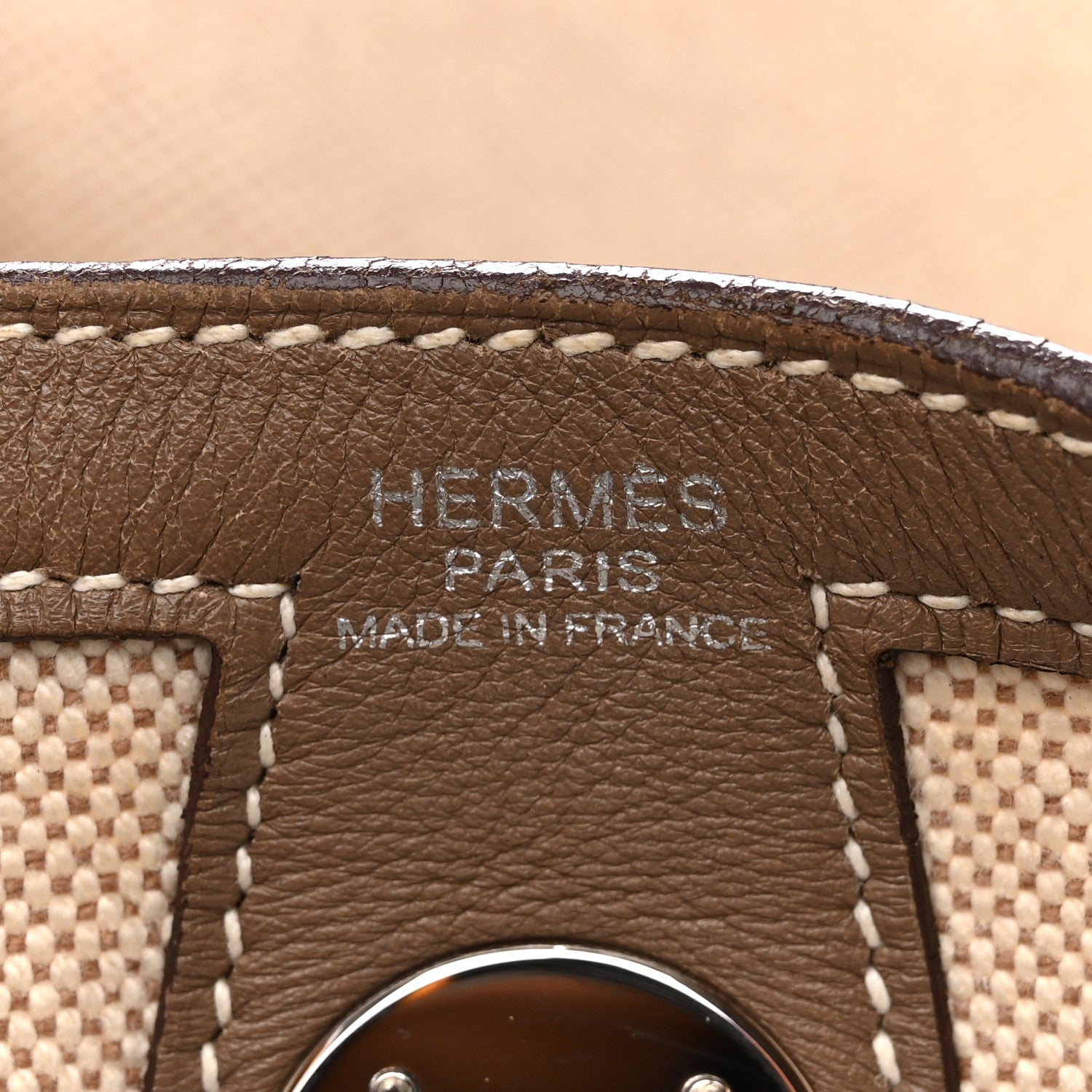 エルメス リンディ 30 Ecru Etoupe スイフト / トワル シルバー金具 HERMES LINDY 30 ECRU ETOUPE SWIFT / TOILE SILVER HARDWARE