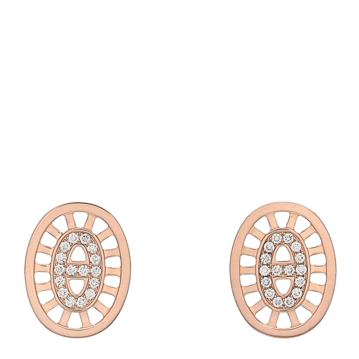 エルメス シェーヌダンクル ピアス 18K ローズゴールド ダイヤモンド HERMES CHAINE D'ANCRE EARRINGS 18K ROSE GOLD DIAMOND