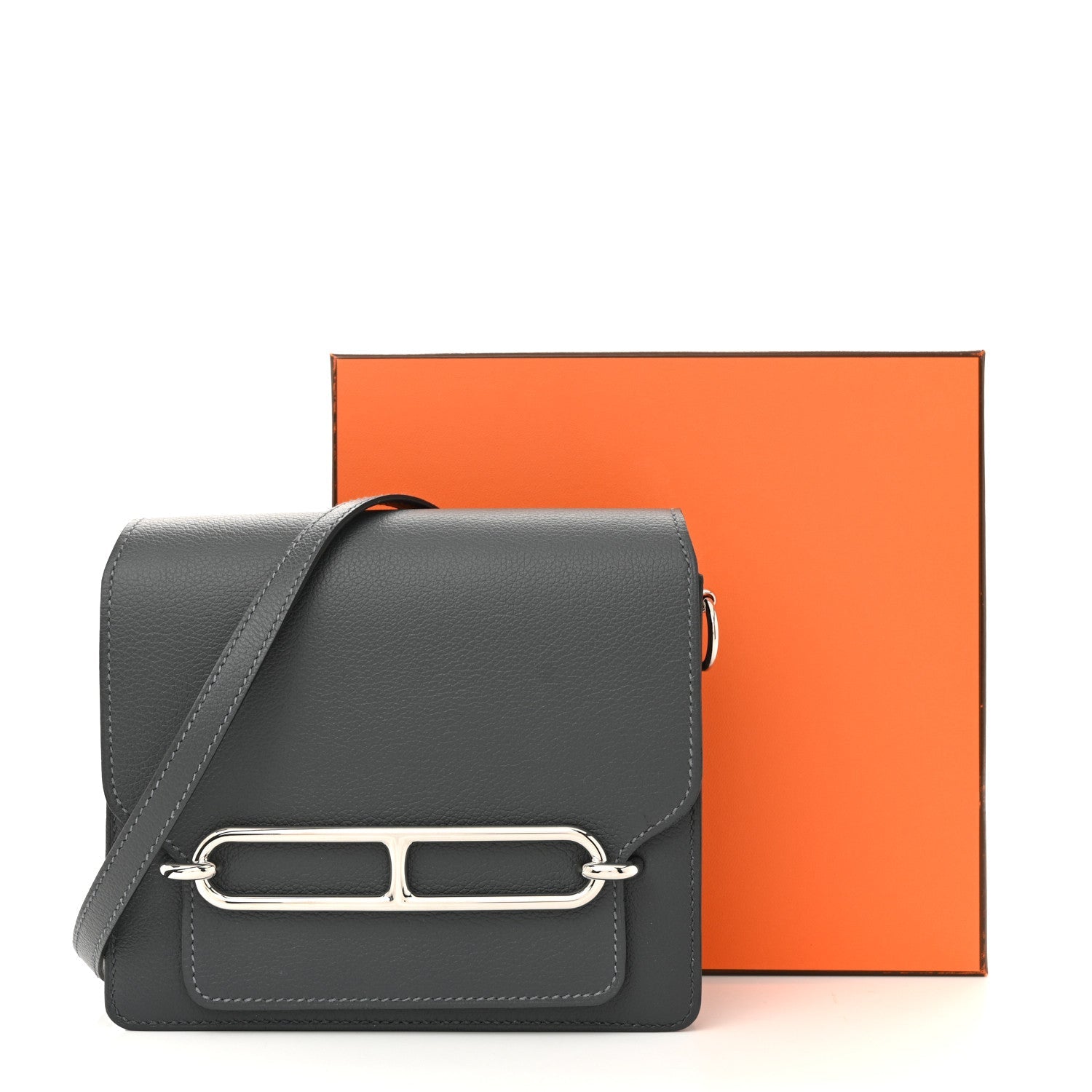 エルメス ミニルリ Gris Misty エバーカラー シルバー金具 HERMES MINI ROULIS GRIS MISTY EVERCOLOR SILVER HARDWARE