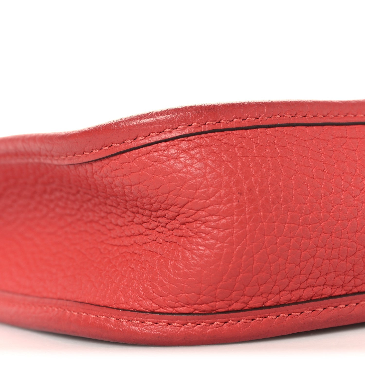 HERMES MINI EVELYNE TPM BRIQUE ROUGE PIVOINE TAURILLON CLEMENCE SILVER HARDWARE