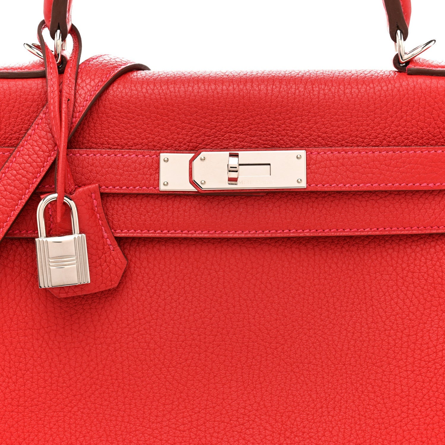 エルメス ケリー 28 内縫い Rouge Casaque トゴ シルバー金具 HERMES KELLY 28 RETOURNE ROUGE CASAQUE TOGO SILVER HARDWARE