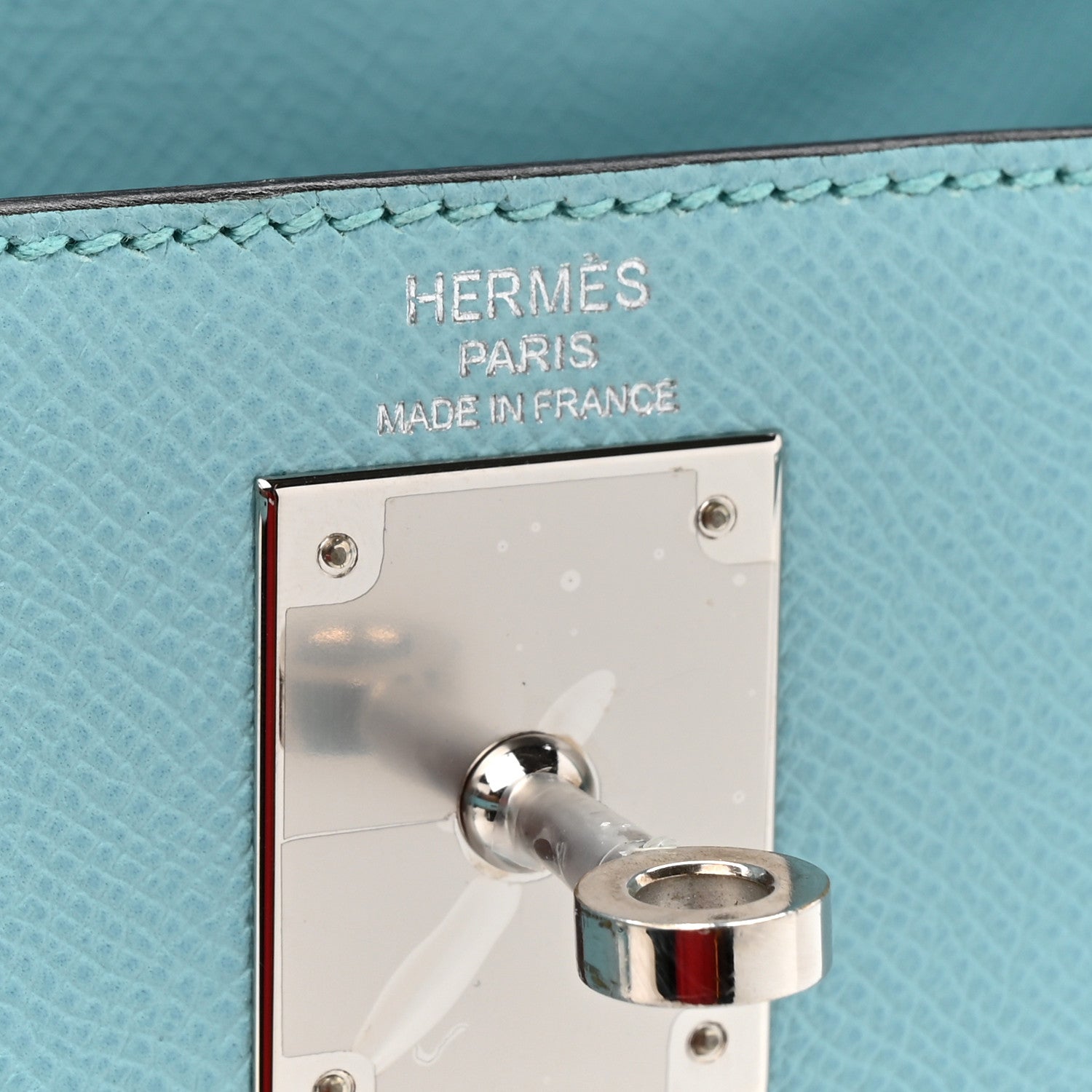 エルメス ケリー 28 外縫い Bleu Atoll エプソン シルバー金具 HERMES KELLY 28 SELLIER BLEU ATOLL EPSOM SILVER HARDWARE