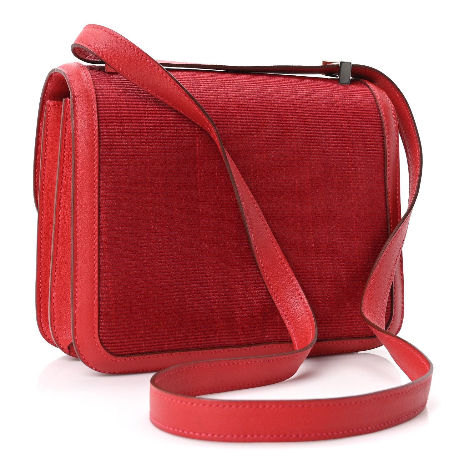 エルメス コンスタンス 24 Rouge Casaque スイフト シルバー金具 HERMES CONSTANCE 24 ROUGE CASAQUE SWIFT SILVER HARDWARE