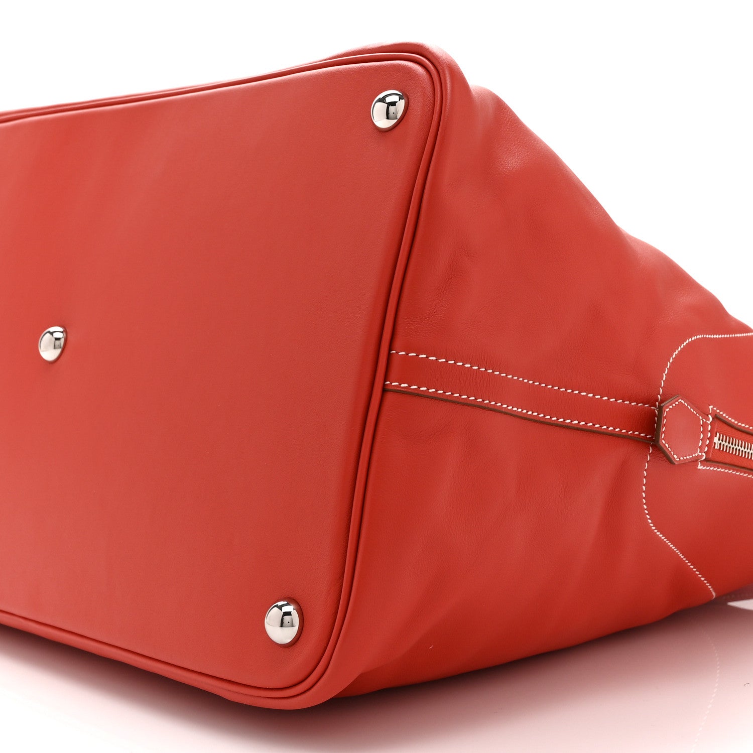 HERMES BOLIDE 45 ROUGE PIVOINE SIKKIM SILVER HARDWARE