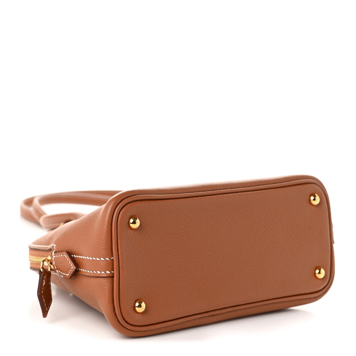 Hermes Mini Bolide 1923 Gold Evercolor Silver Hardware