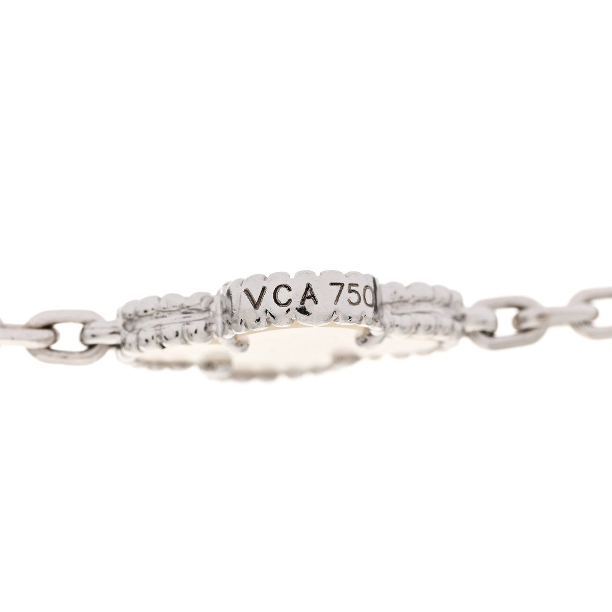 ヴァンクリーフ＆アーペル ヴィンテージアルハンブラ 20モチーフ ネックレス マザーオブパール 18K ホワイトゴールド VAN CLEEF & ARPELS VINTAGE ALHAMBRA 20 MOTIFS NECKLACE MOTHER OF PEARL 18K WHITE GOLD