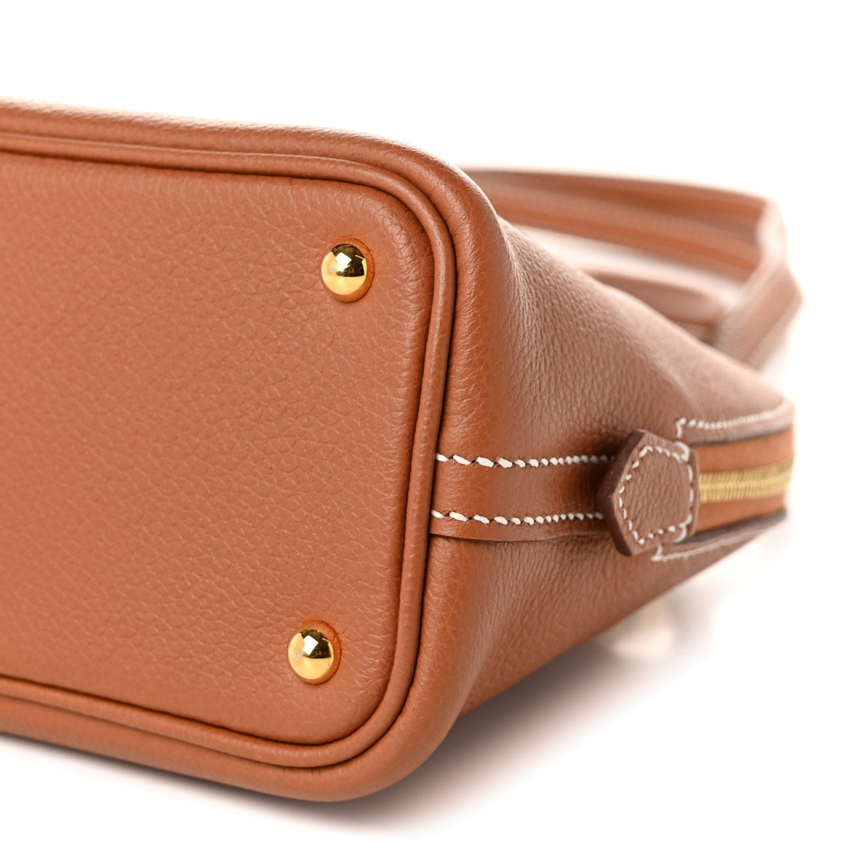 Hermes Mini Bolide 1923 Gold Evercolor Silver Hardware