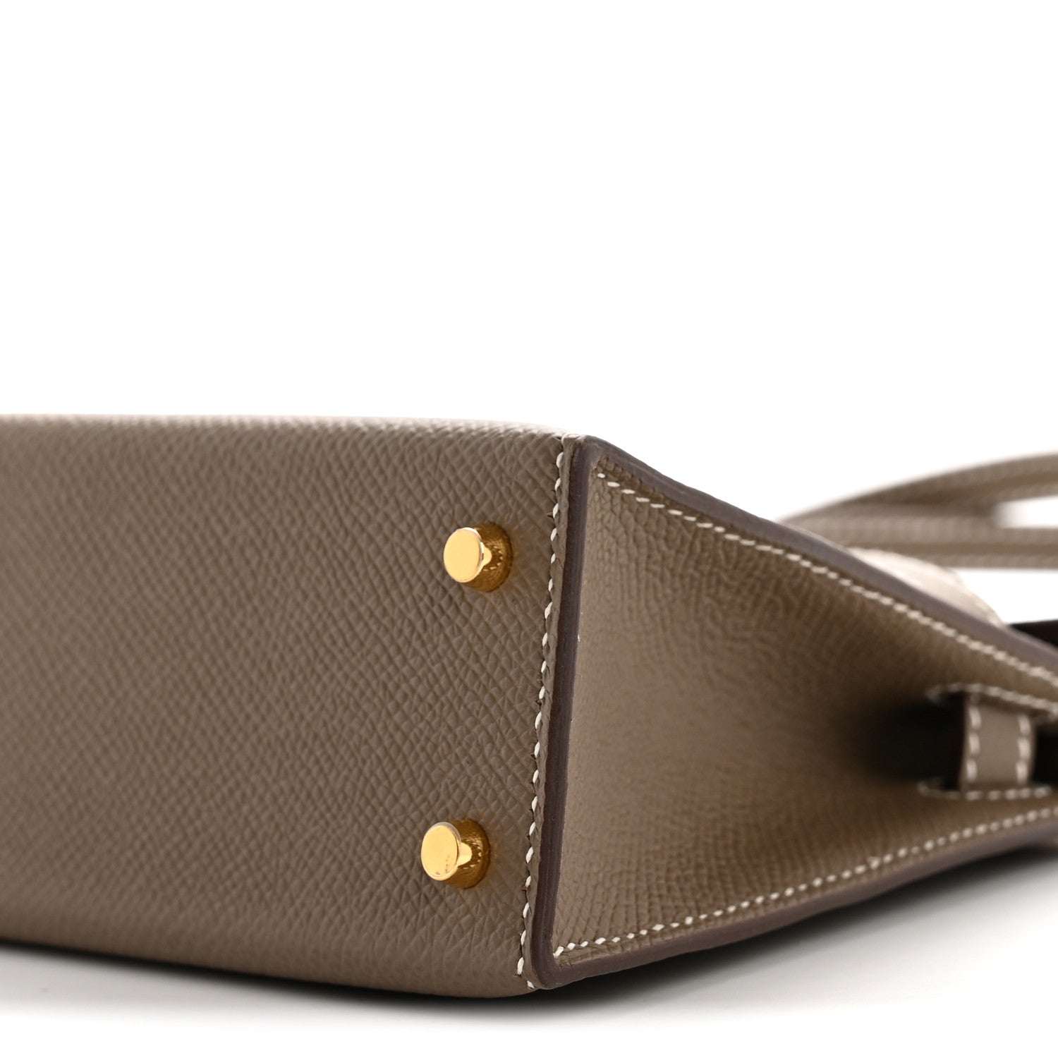 エルメス ミニケリー 20 外縫い Etoupe エプソン ゴールド金具 HERMES MINI KELLY 20 SELLIER ETOUPE EPSOM GOLD HARDWARE