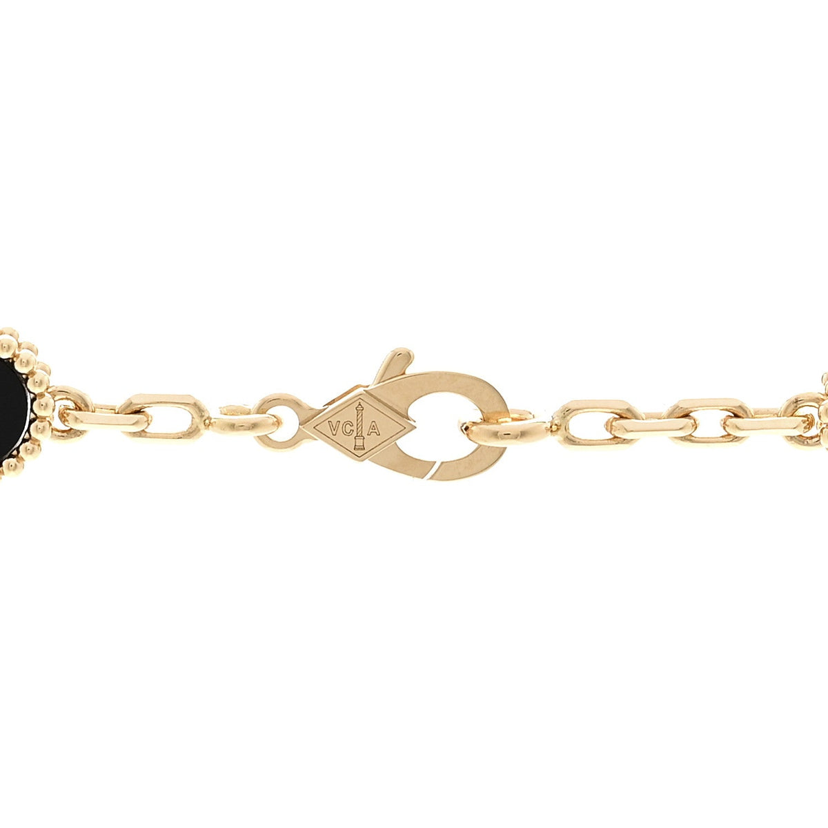 ヴァンクリーフ＆アーペル ヴィンテージアルハンブラ 10モチーフ ネックレス ブラックオニキス 18K イエローゴールド VAN CLEEF & ARPELS VINTAGE ALHAMBRA 10 MOTIFS NECKLACE BLACK ONYX 18K YELLOW GOLD