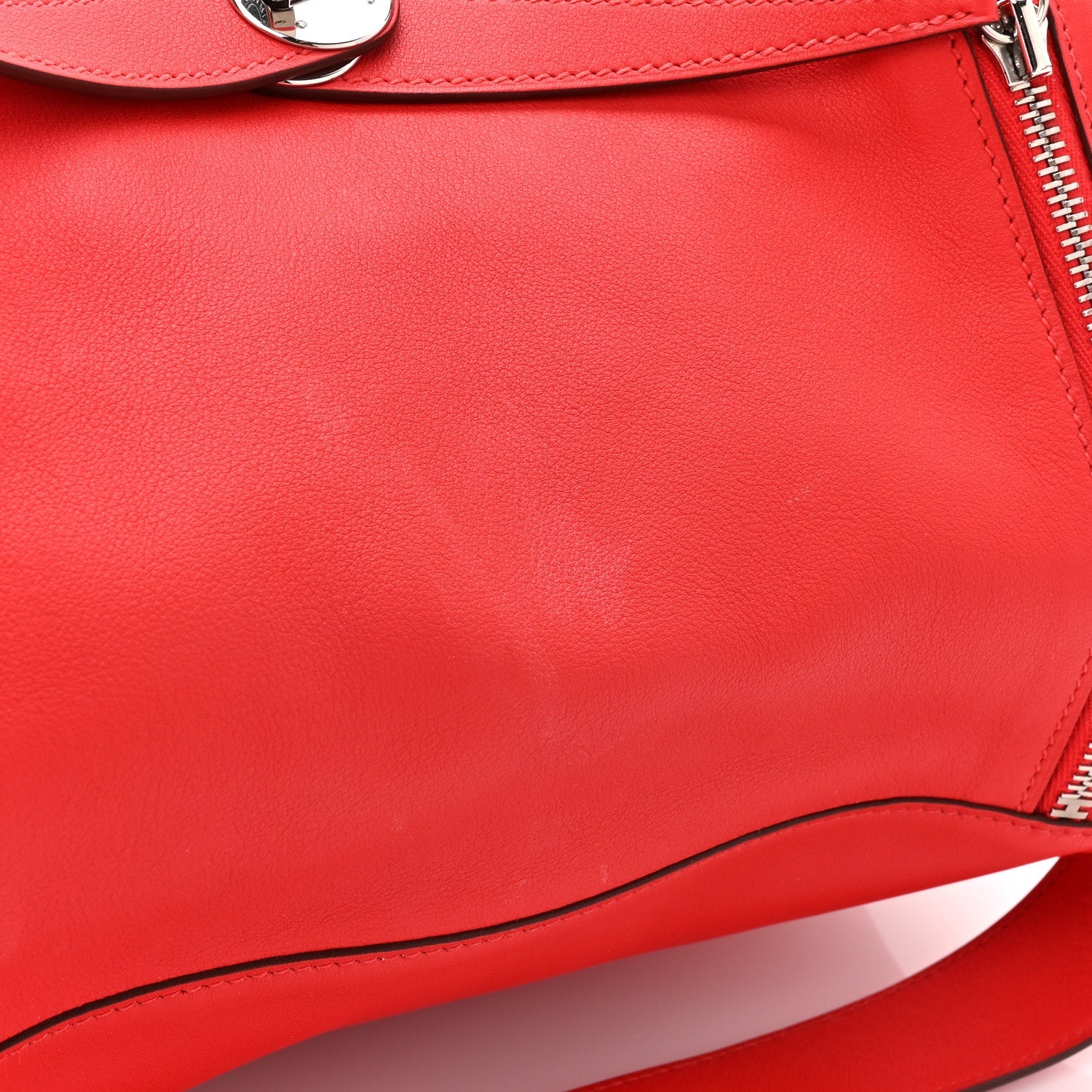 HERMES LINDY 30 VERSO ROUGE DE COEUR ROUGE PIMENT SWIFT SILVER HARDWARE
