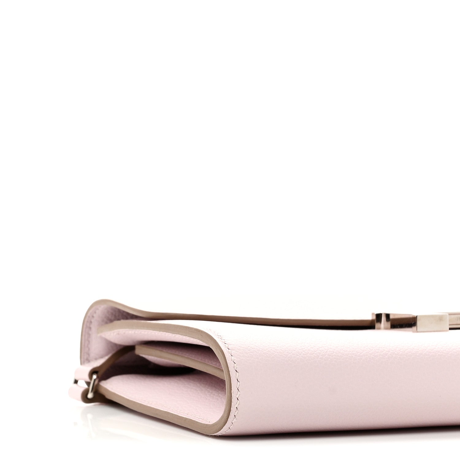 HERMES CONSTANCE TO GO WALLET MAUVE PALE EVERCOLOR SILVER HARDWARE