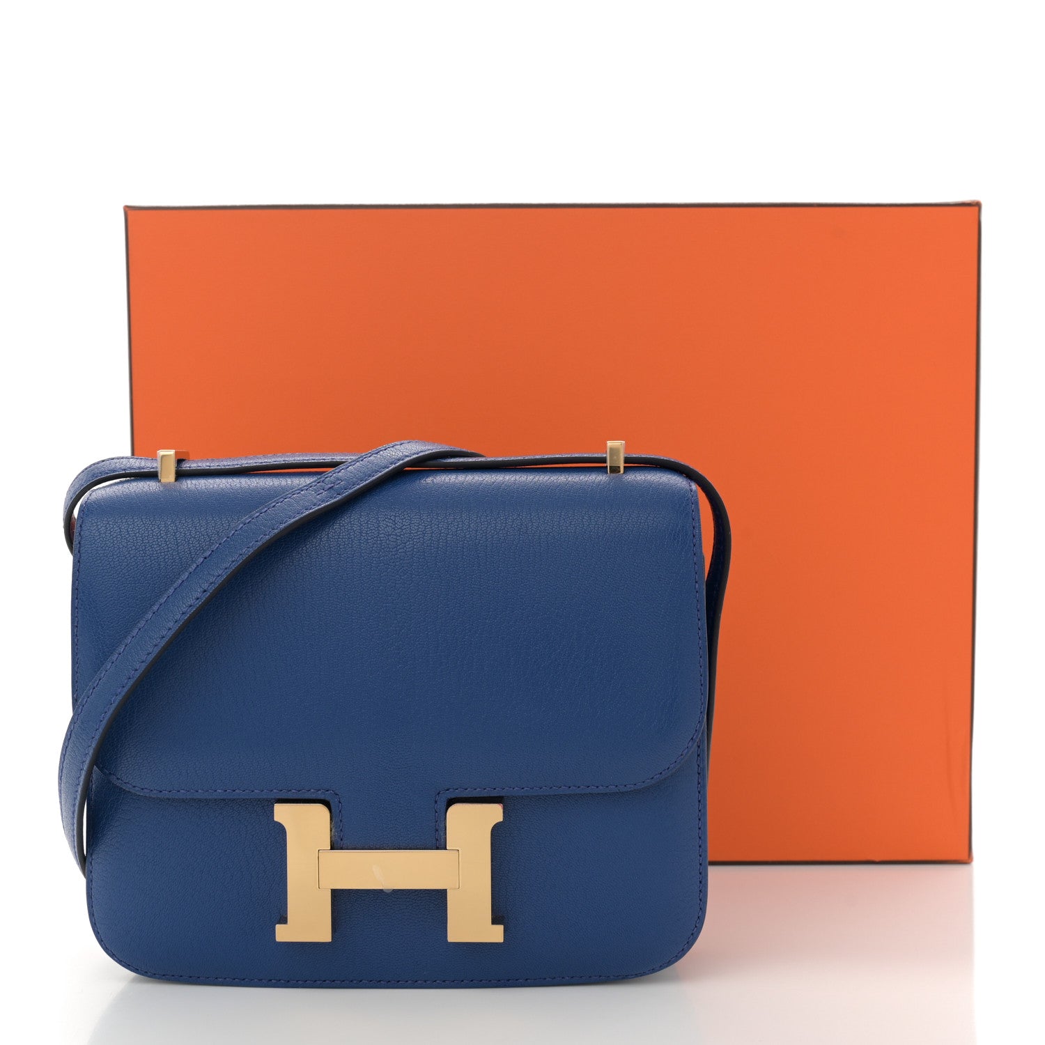 エルメス  ミニコンスタンス 18 Bleu France シェーブルミゾール ゴールド金具 HERMES MINI CONSTANCE 18 BLEU FRANCE CHEVRE MYSORE GOLD HARDWARE