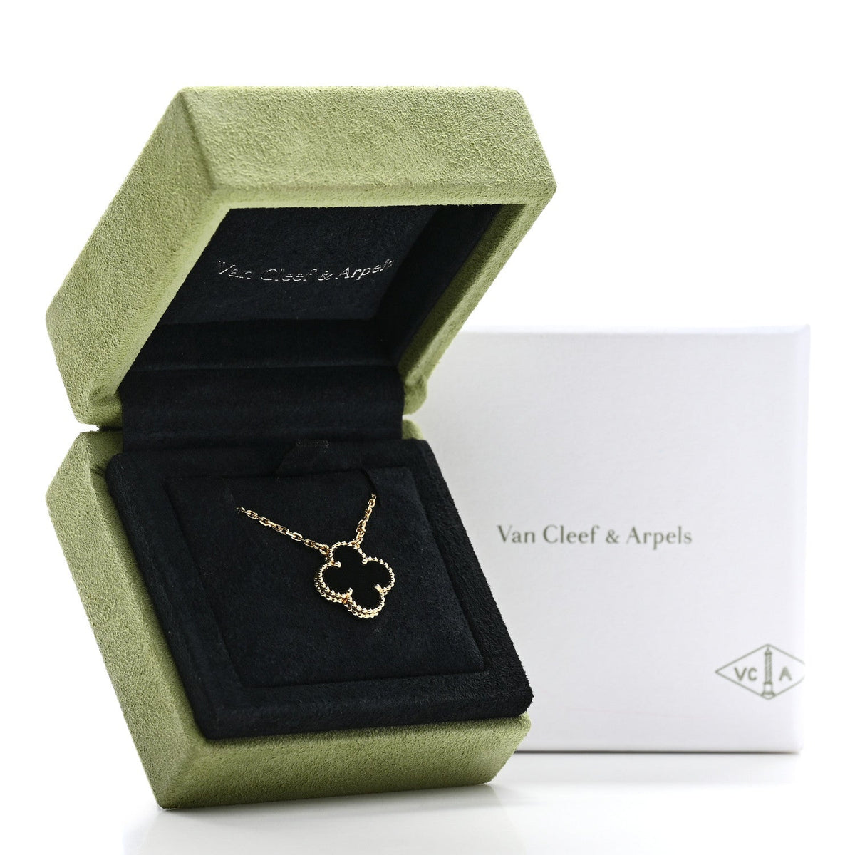 ヴァンクリーフ＆アーペル ヴィンテージアルハンブラ ペンダントネックレス ブラックオニキス 18K イエローゴールド VAN CLEEF & ARPELS VINTAGE ALHAMBRA PENDANT NECKLACE BLACK ONYX 18K YELLOW GOLD