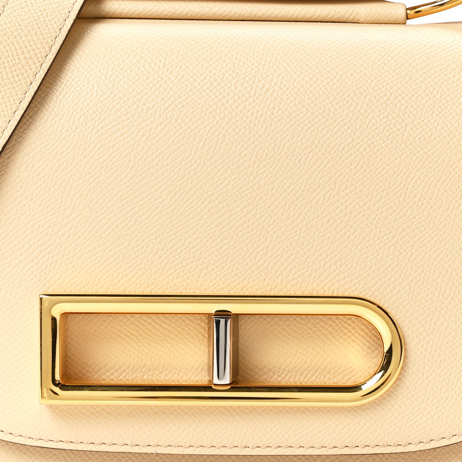 デルヴォー ランゴー ハンドバッグ Dune アルピナカーフスキン ゴールド金具/シルバー金具 DELVAUX LINGOT HANDBAG DUNE ALPINA CALFSKIN SILVER HARDWARE