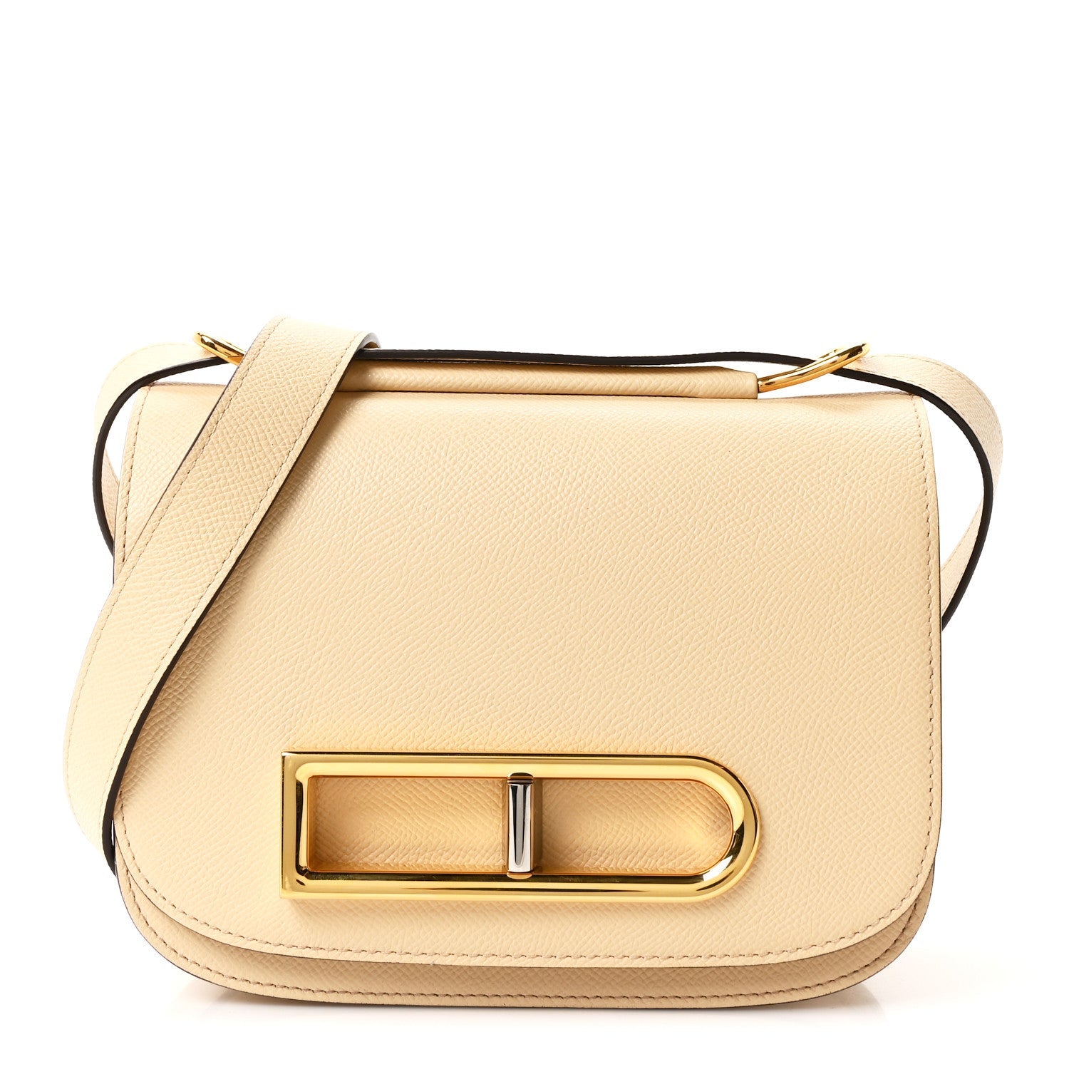 デルヴォー ランゴー ハンドバッグ Dune アルピナカーフスキン ゴールド金具/シルバー金具 DELVAUX LINGOT HANDBAG DUNE ALPINA CALFSKIN SILVER HARDWARE