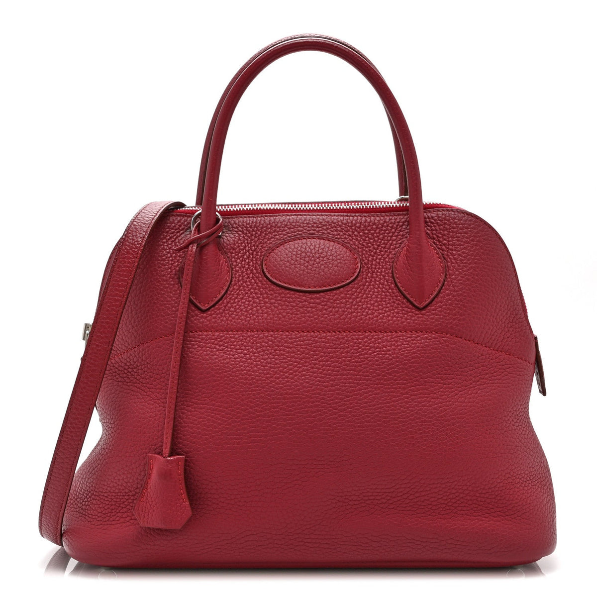 Hermès Bolide 31 Rubis Taurillon Clemence Silver Hardware