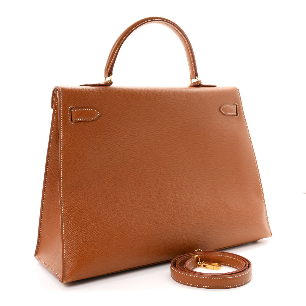 Hermes Kelly 35 Sellier Gold Courchevel Gold Hardware