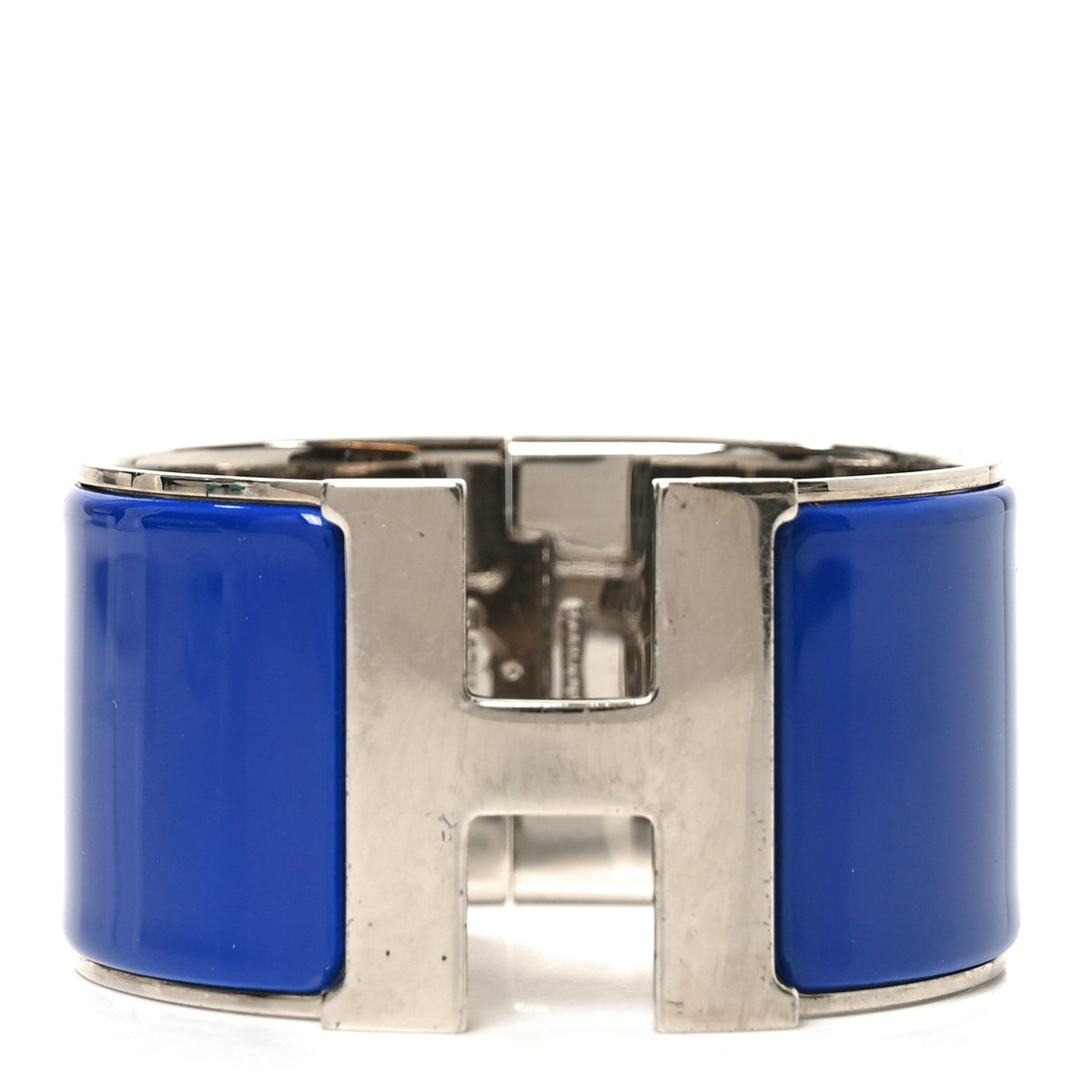 エルメス クリッククラック H ブレスレット エナメル エクストラワイド GM ブルーエレクトリック HERMES CLIC CLAC H BRACELET ENAMEL EXTRA WIDE GM BLEU ELECTRIQUE