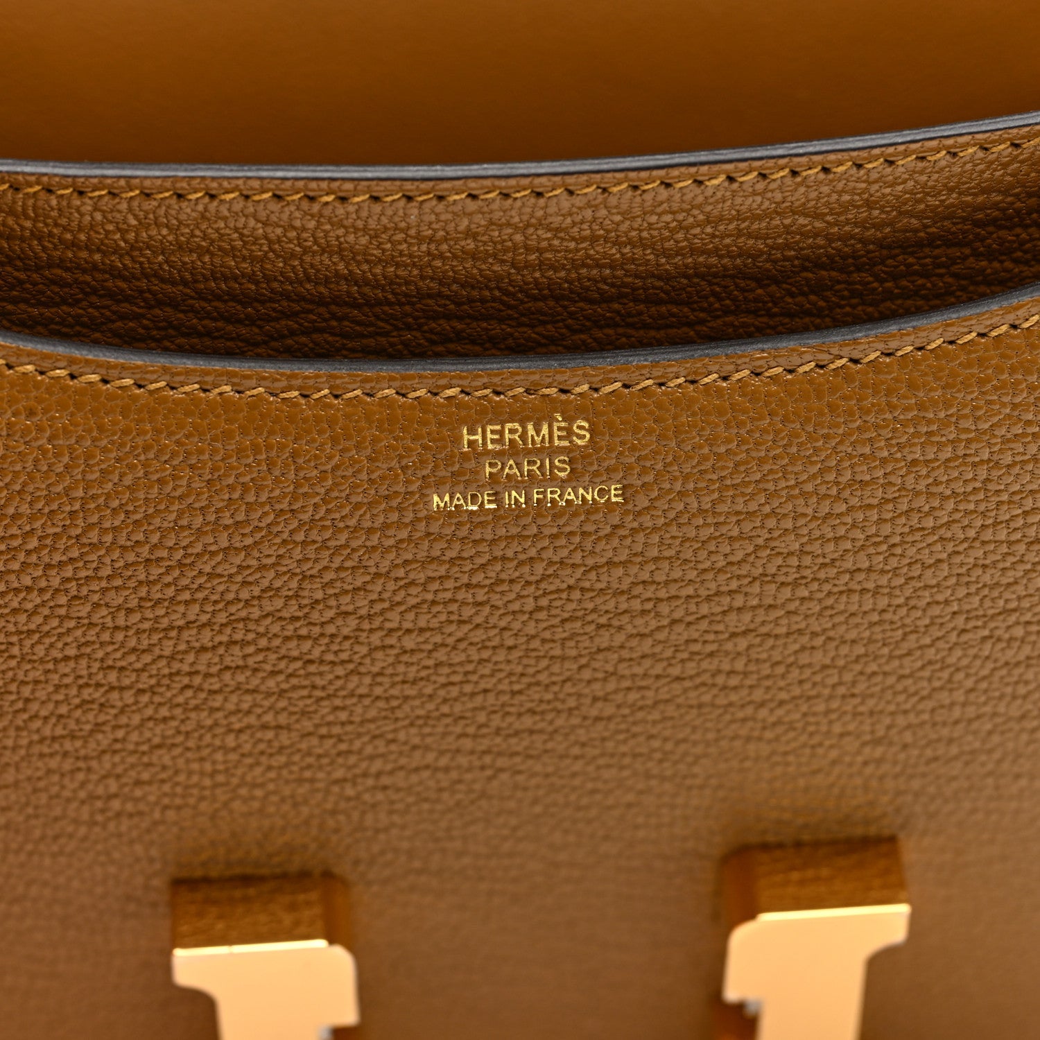 エルメス  ミニコンスタンス 18 Kraft シェーブルミゾール ゴールド金具 HERMES MINI CONSTANCE 18 KRAFT CHEVRE MYSORE GOLD HARDWARE