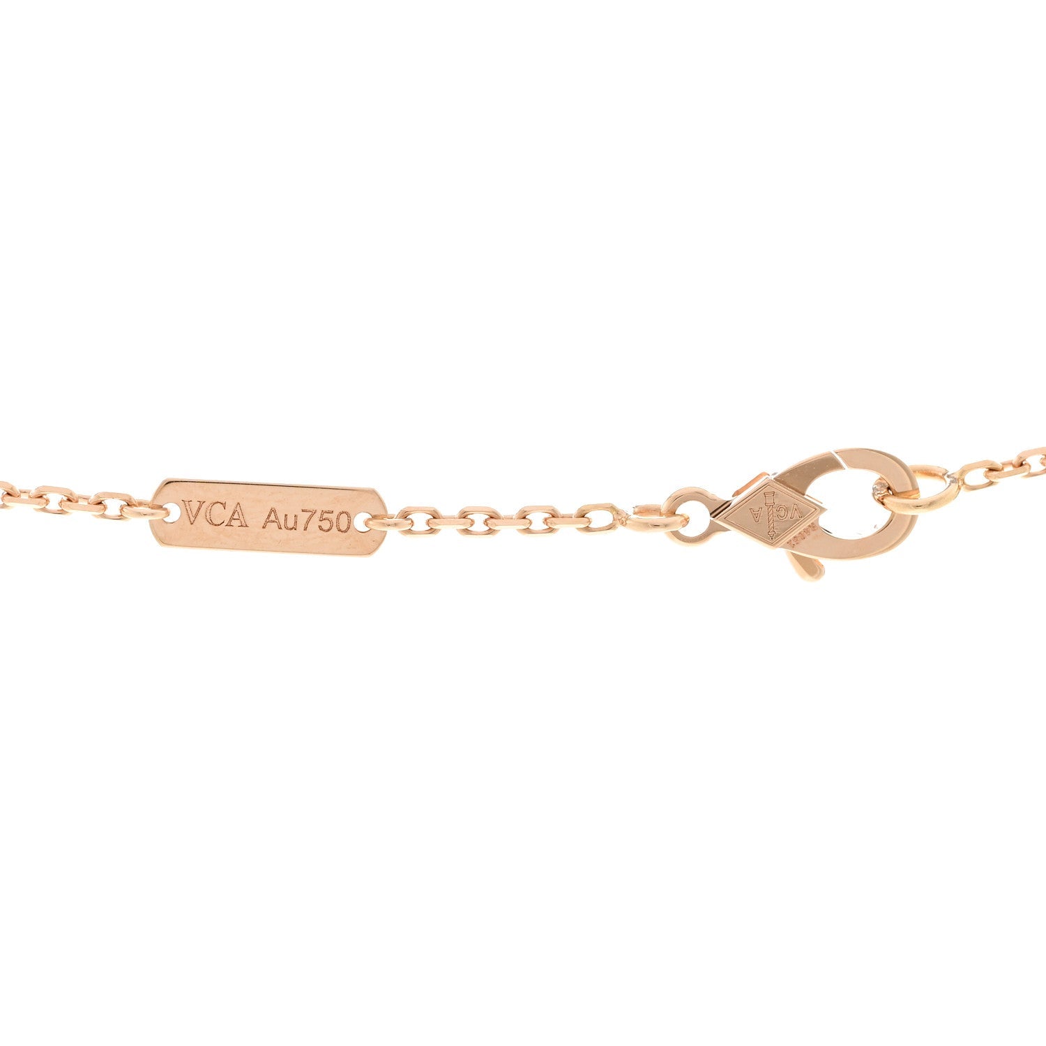 ヴァンクリーフ＆アーペル ヴィンテージアルハンブラ ペンダントネックレス ダイヤモンド 18K ローズゴールド VAN CLEEF & ARPELS VINTAGE ALHAMBRA PENDANT NECKLACE DIAMOND 18K ROSE GOLD