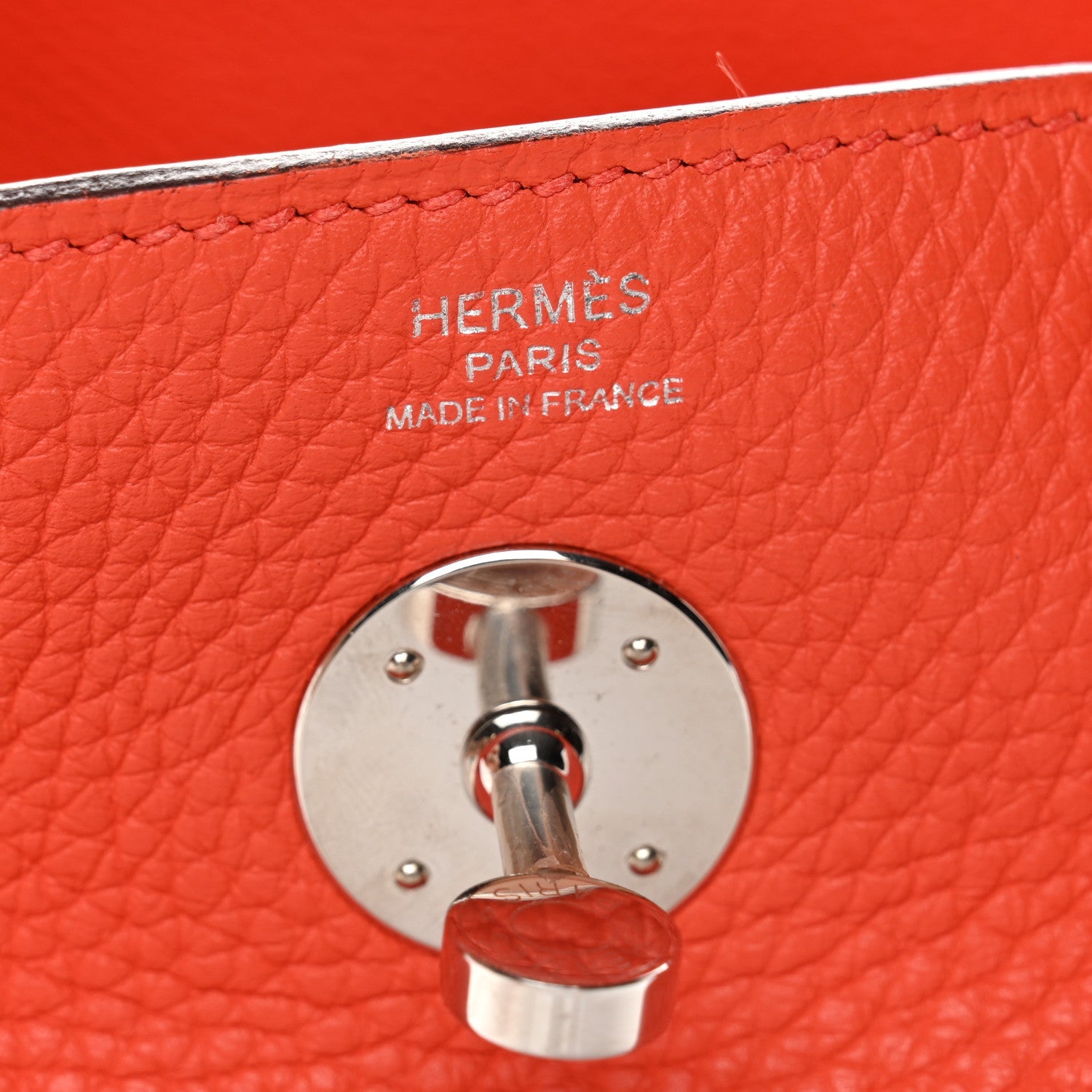 エルメス リンディ 26 Feu トリヨンクレマンス シルバー金具 HERMES LINDY 26 FEU TAURILLON CLEMENCE SILVER HARDWARE
