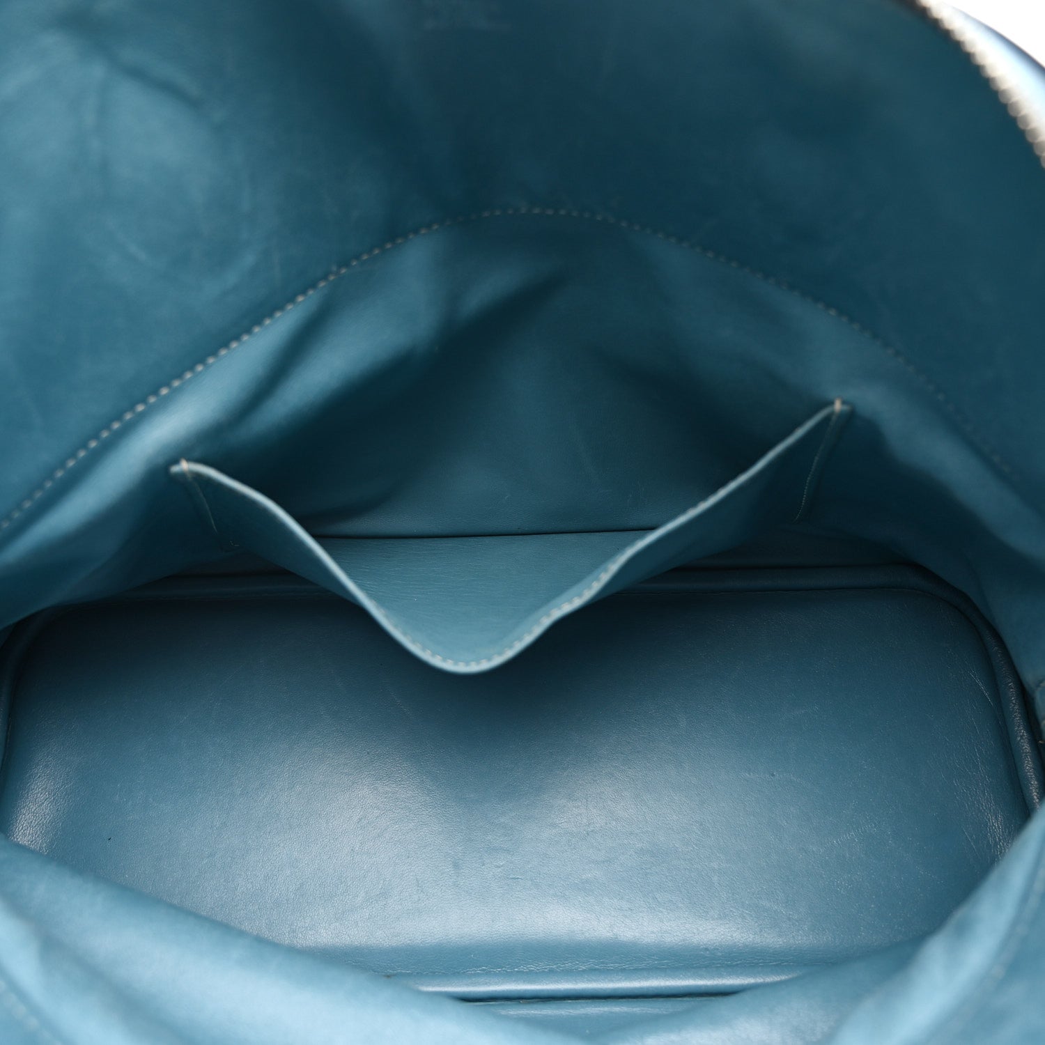 HERMES BOLIDE 35 BLEU JEAN TAURILLON CLEMENCE SILVER HARDWARE