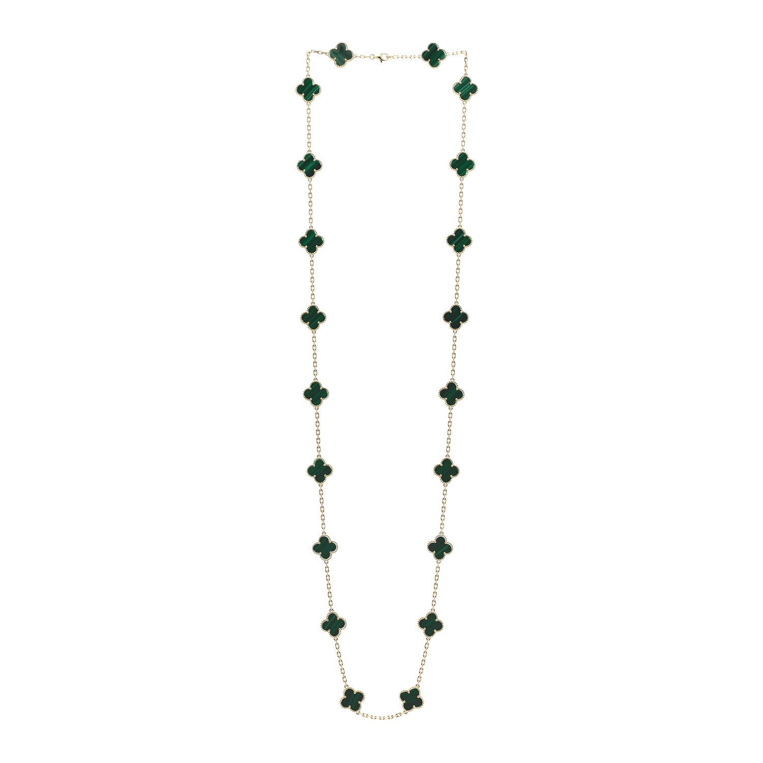 VAN CLEEF 18Kイエローゴールド マラカイト 20モチーフ ヴィンテージ