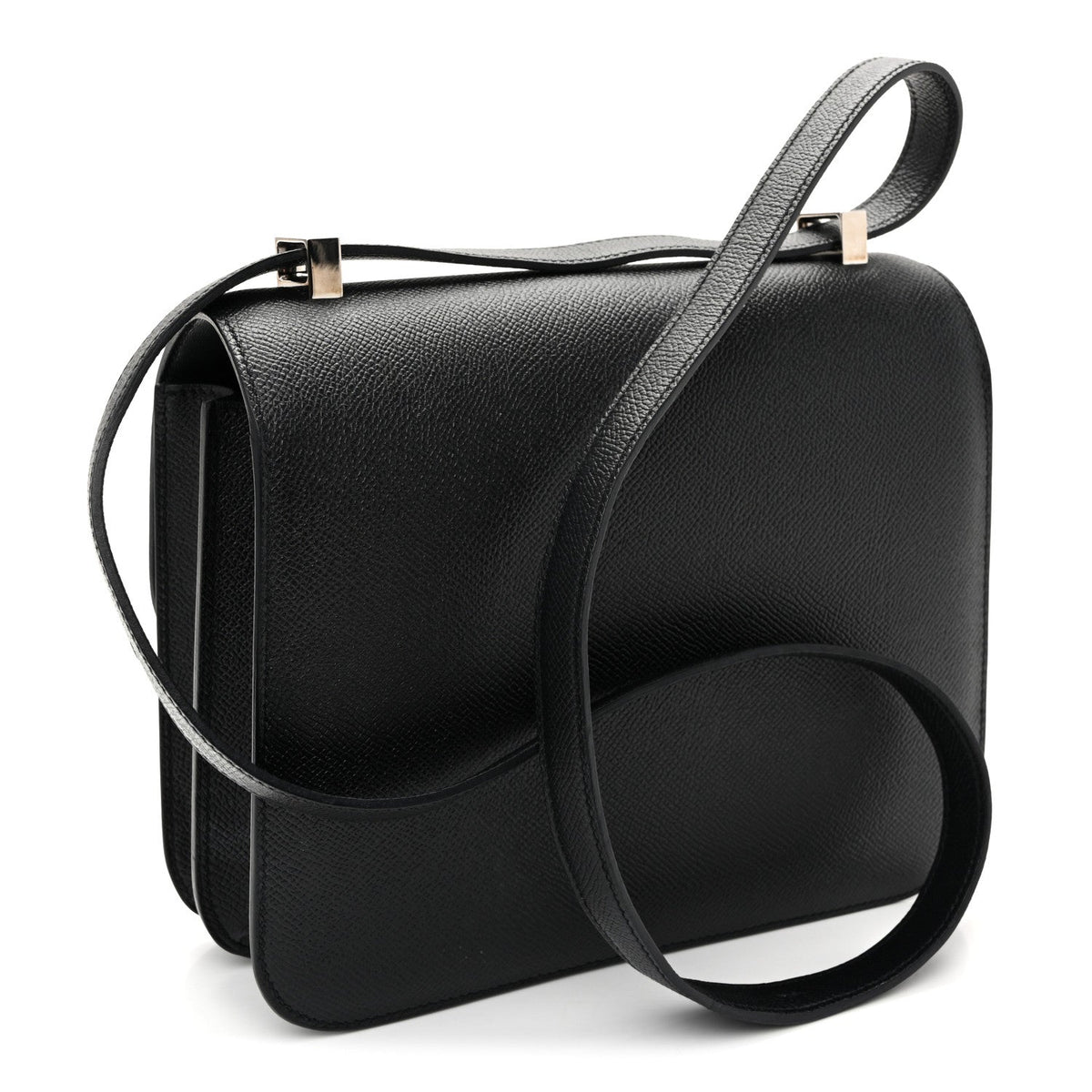 エルメス コンスタンス 24 Black Bleu Saint Cyr エプソン ブルーエナメル金具 HERMES CONSTANCE 24 BLACK BLEU SAINT CYR EPSOM