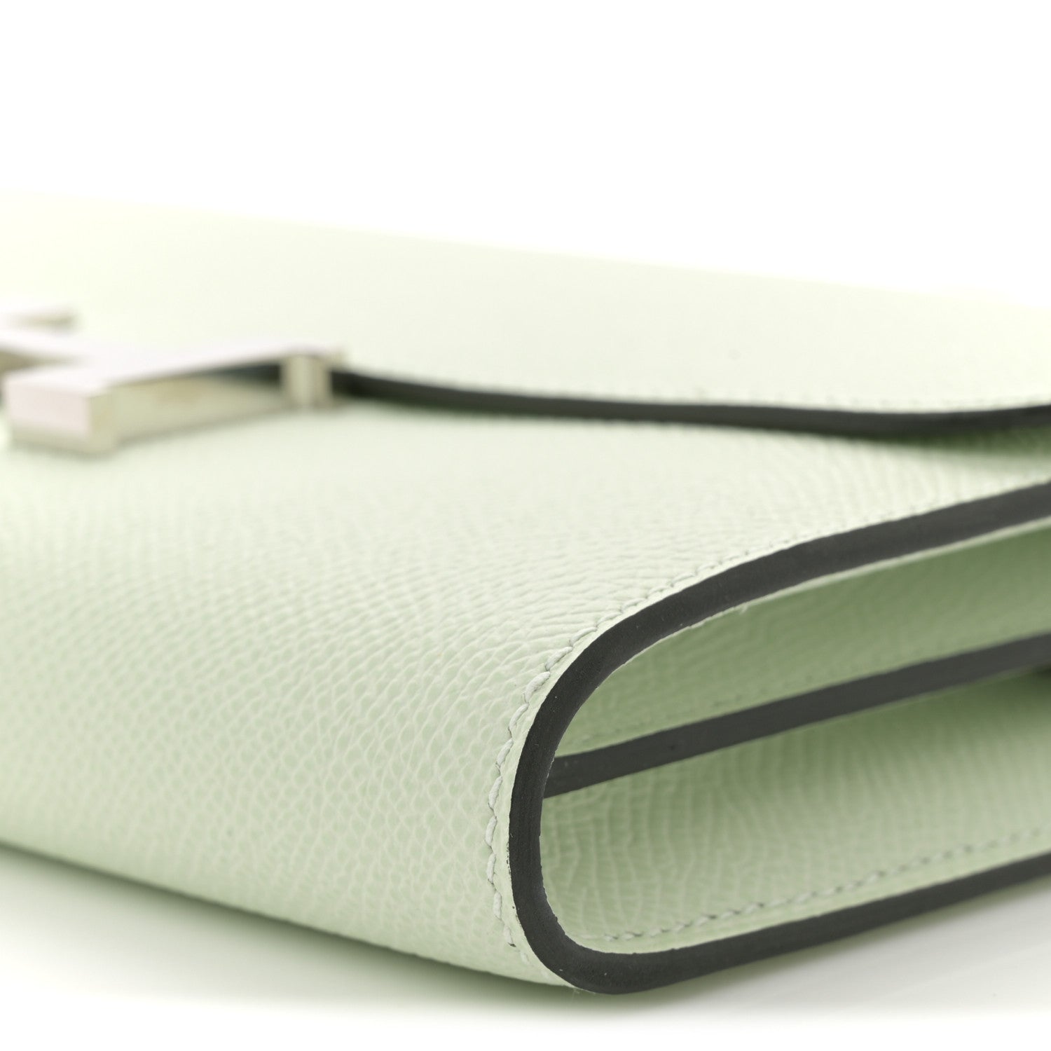 HERMES CONSTANCE TO GO WALLET VERT FIZZ EPSOM SILVER HARDWARE