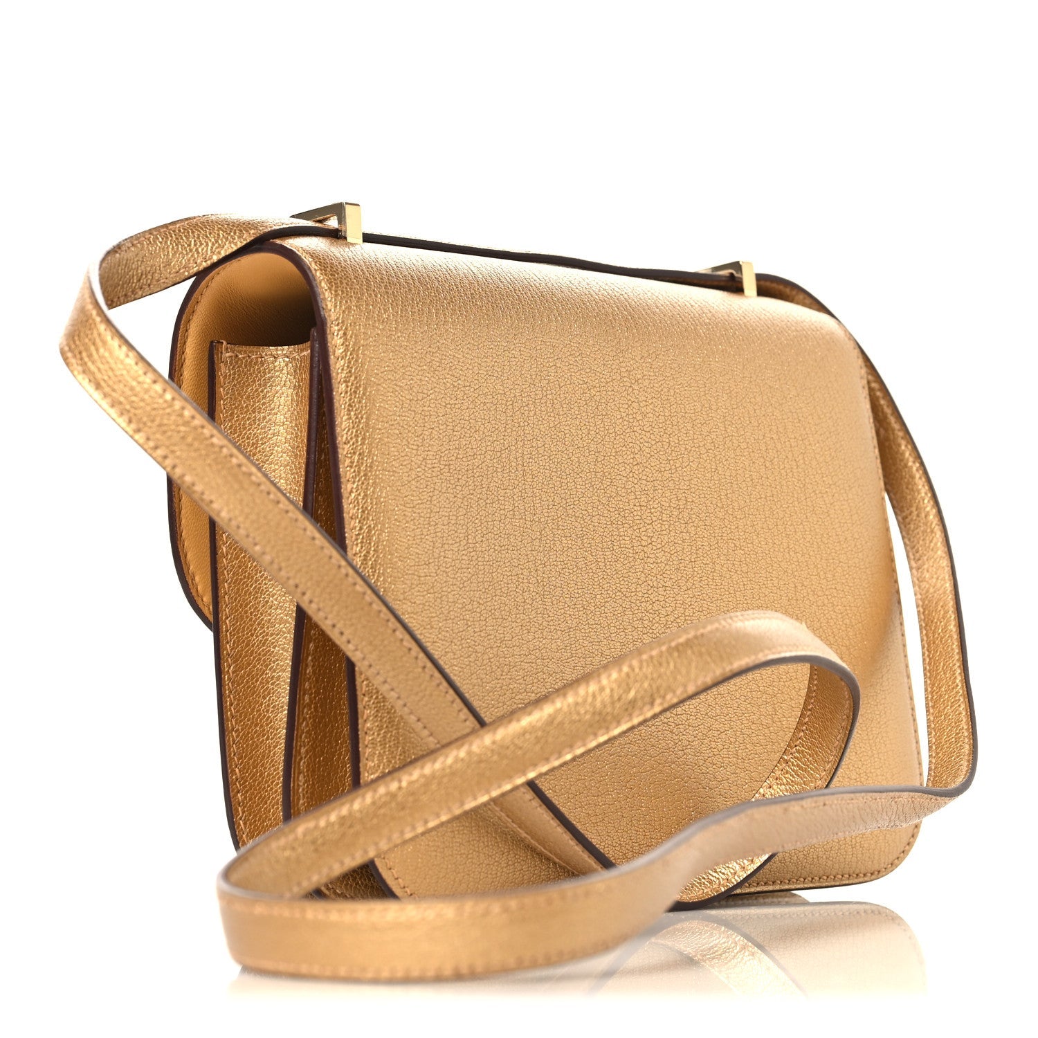 エルメス ミロワール ミニコンスタンス 18 Doré シェーブル パーマブラス金具 シャンパンゴールド金具 HERMES MINI CONSTANCE 18 DORÉ CHEVRE
