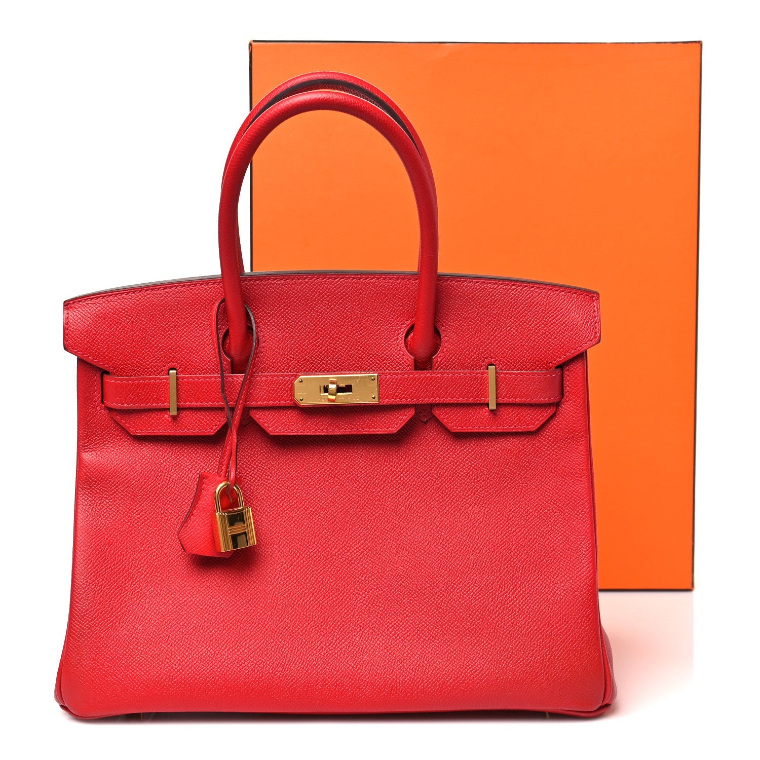 HERMES BIRKIN 30 ROUGE CASAQUE EPSOM GOLD HARDWARE