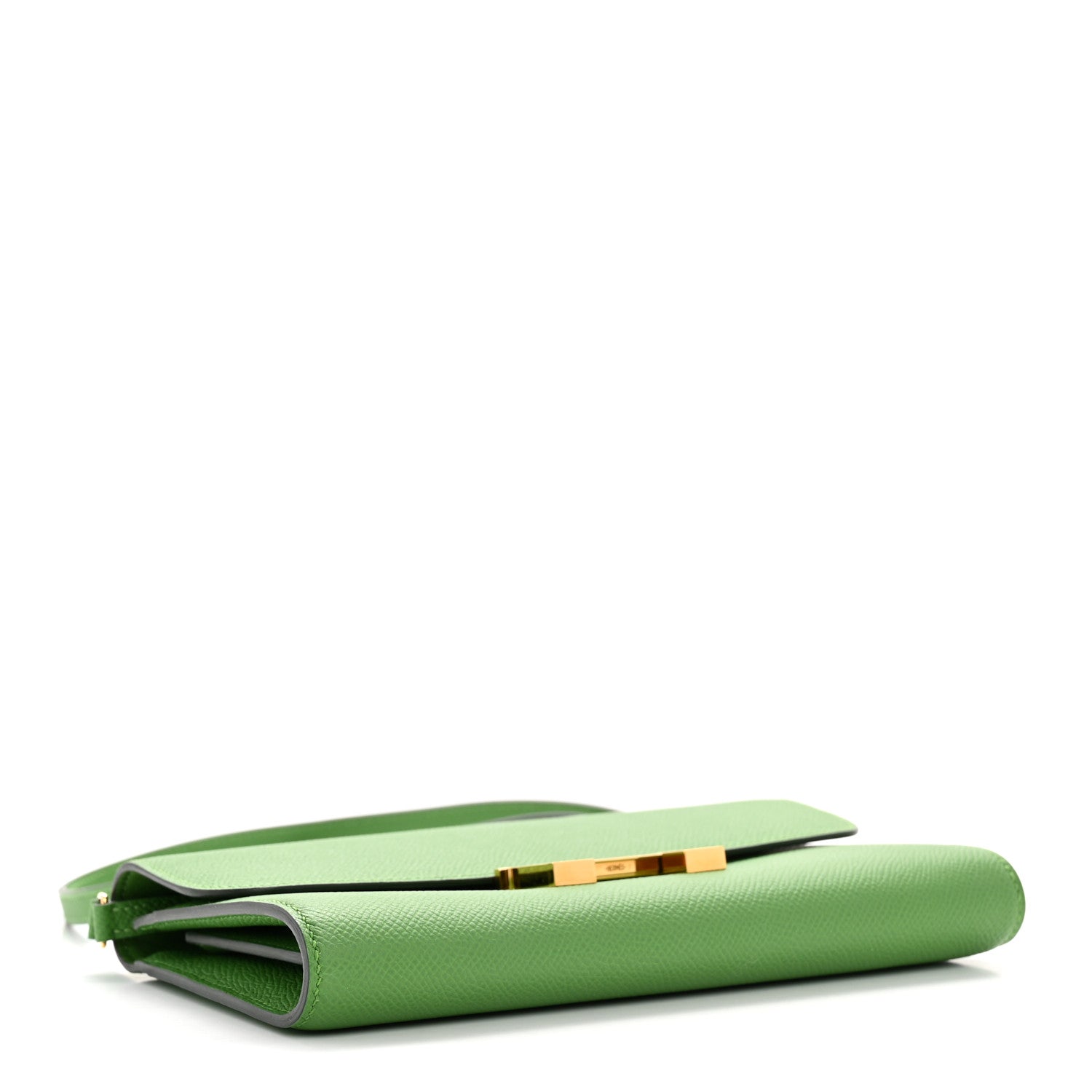 HERMES CONSTANCE TO GO WALLET VERT YUCCA EPSOM GOLD HARDWARE
