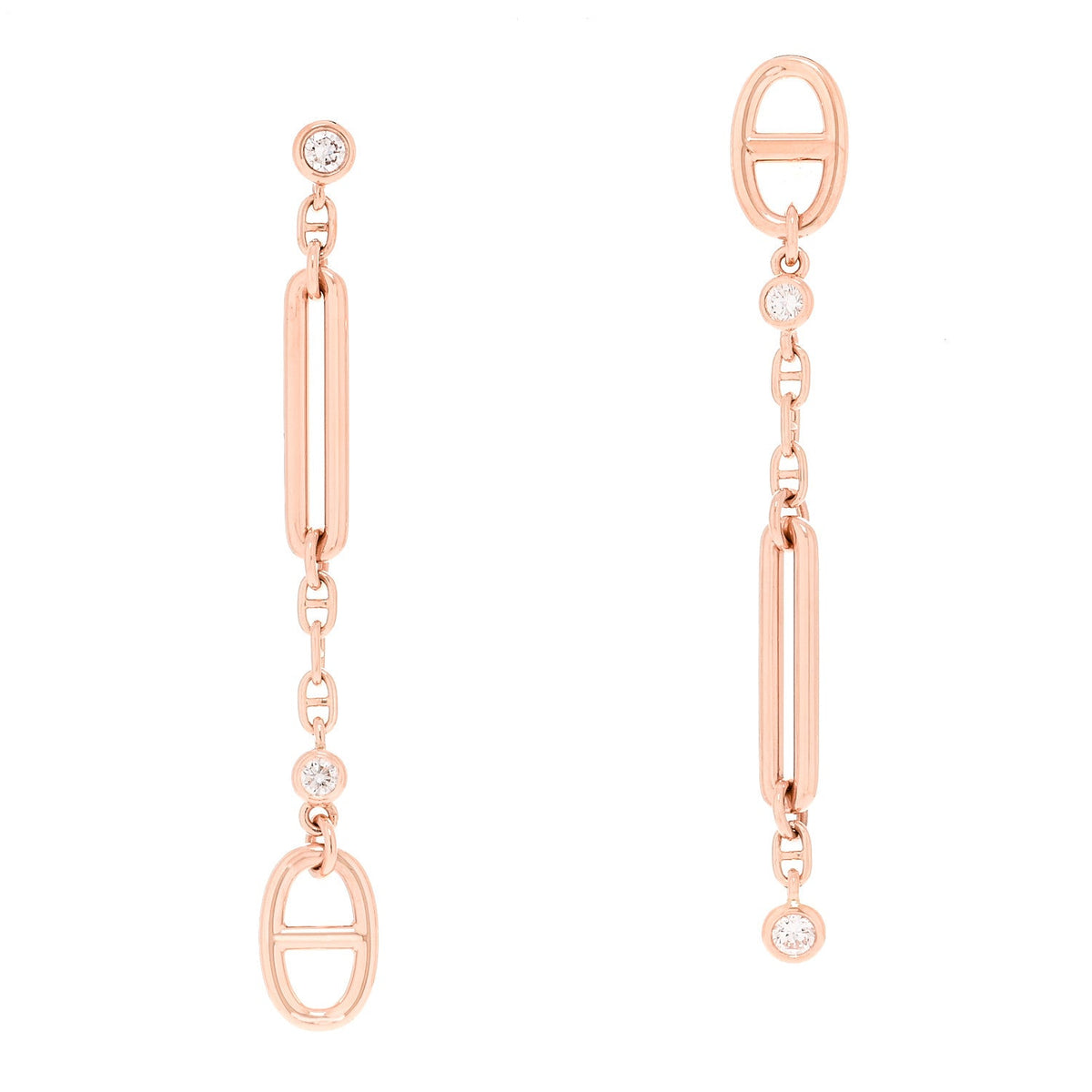 エルメス カオス ピアス 18K ローズゴールド ダイヤモンド HERMES CHAOS EARRINGS 18K ROSE GOLD DIAMOND