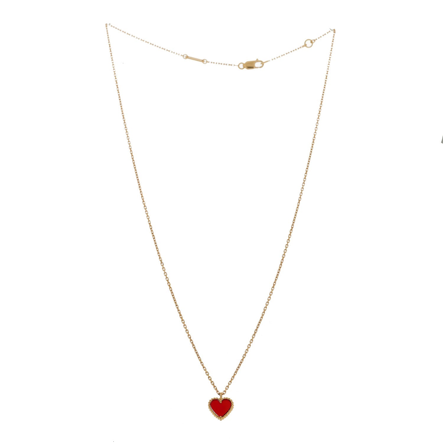 ヴァンクリーフ＆アーペル スウィートアルハンブラ ペンダントネックレス カーネリアン 18K ローズゴールド VAN CLEEF & ARPELS SWEET ALHAMBRA PENDANT NECKLACE CARNELIAN 18K ROSE GOLD