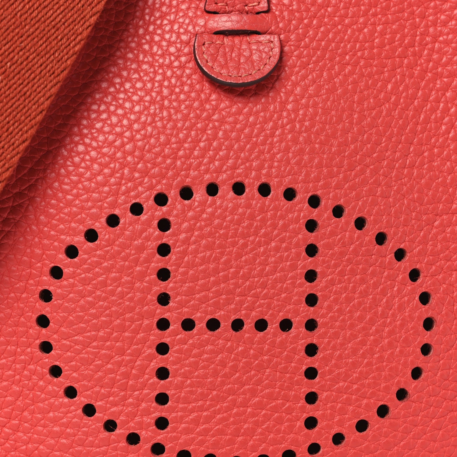 HERMES MINI EVELYNE TPM BRIQUE ROUGE PIVOINE TAURILLON CLEMENCE SILVER HARDWARE