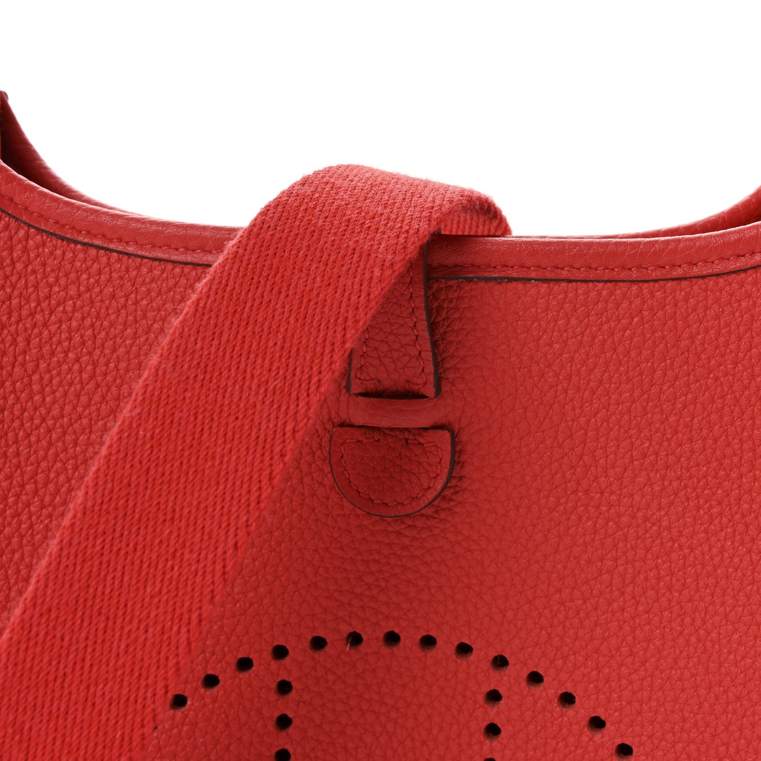 エルメス ミニエヴリン TPM Rouge De Coeur トリヨンクレマンス ゴールド金具 HERMES MINI EVELYNE TPM ROUGE DE COEUR TAURILLON CLEMENCE GOLD HARDWARE