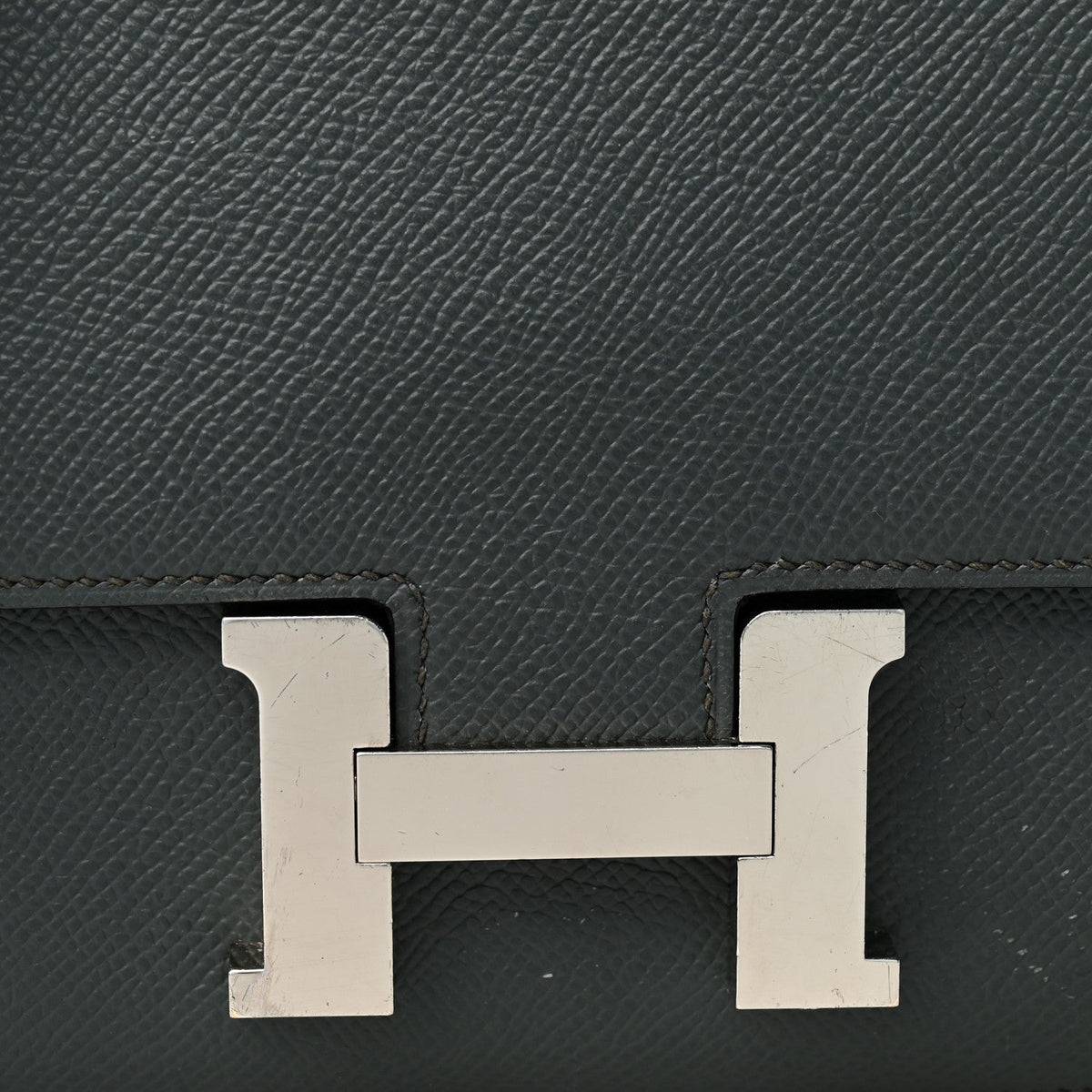 Hermès Mini Constance 18 Bleu Orage Epsom Silver Hardware