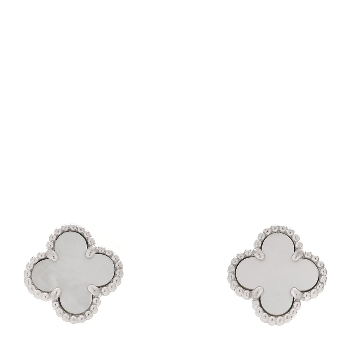 ヴァンクリーフ＆アーペル スウィートアルハンブラ ピアス マザーオブパール 18K ホワイトゴールド VAN CLEEF & ARPELS SWEET ALHAMBRA EARRINGS MOTHER OF PEARL 18K WHITE GOLD
