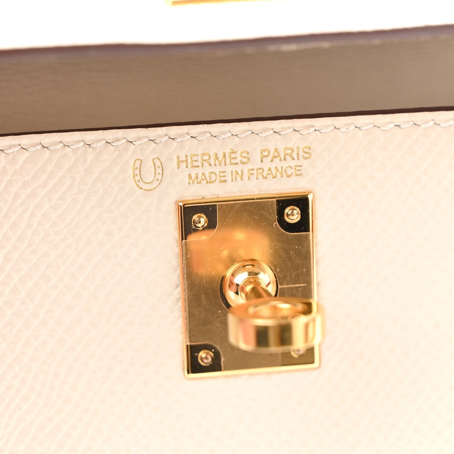 エルメス ミニケリー 20 HSS パーソナルオーダー 外縫い Craie Gold エプソン ゴールド金具 HERMES MINI KELLY 20 HSS PERSONAL ORDER SELLIER CRAIE GOLD EPSOM GOLD HARDWARE