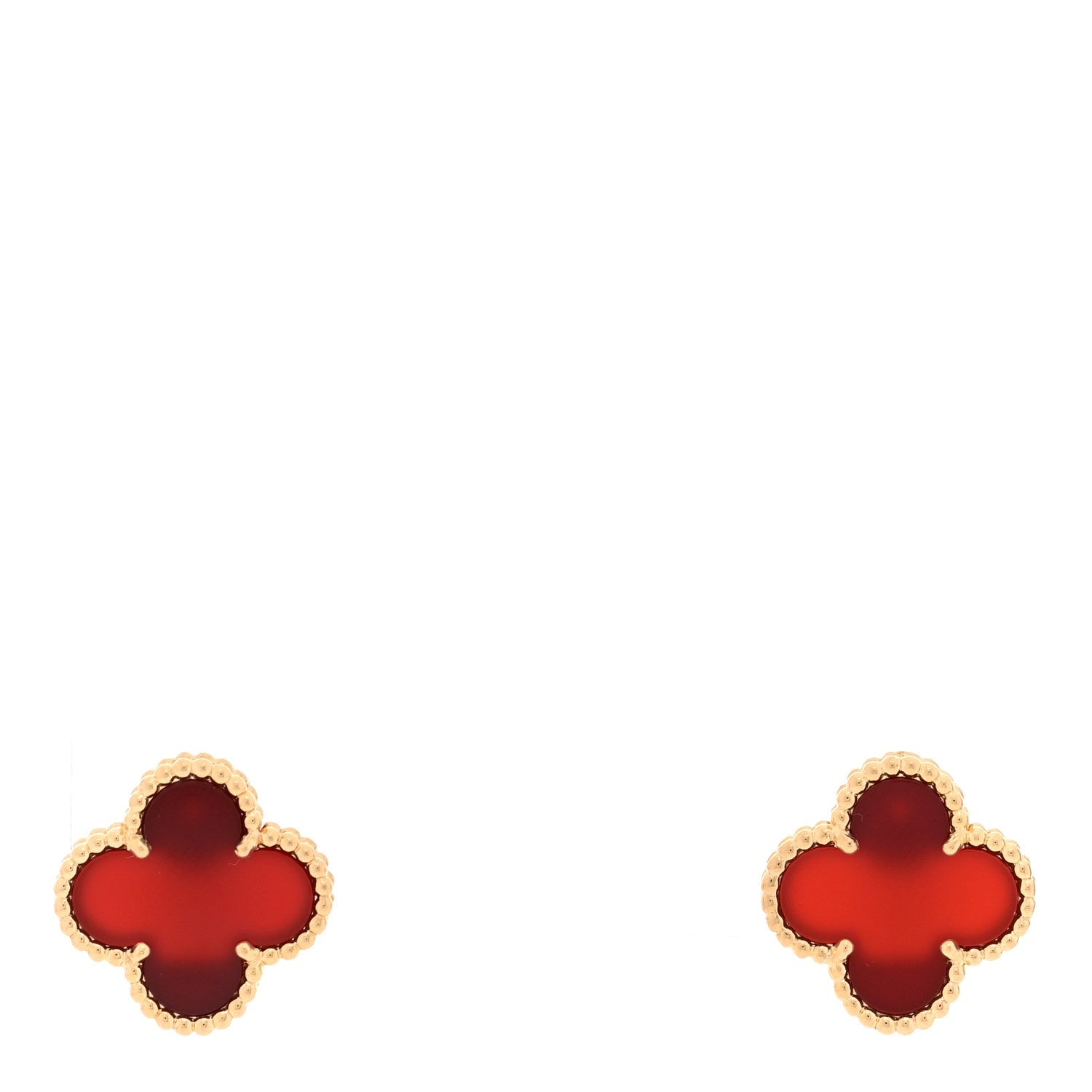 ヴァンクリーフ＆アーペル ヴィンテージアルハンブラ ピアス カーネリアン 18K イエローゴールド VAN CLEEF & ARPELS VINTAGE ALHAMBRA EARRINGS CARNELIAN 18K YELLOW GOLD