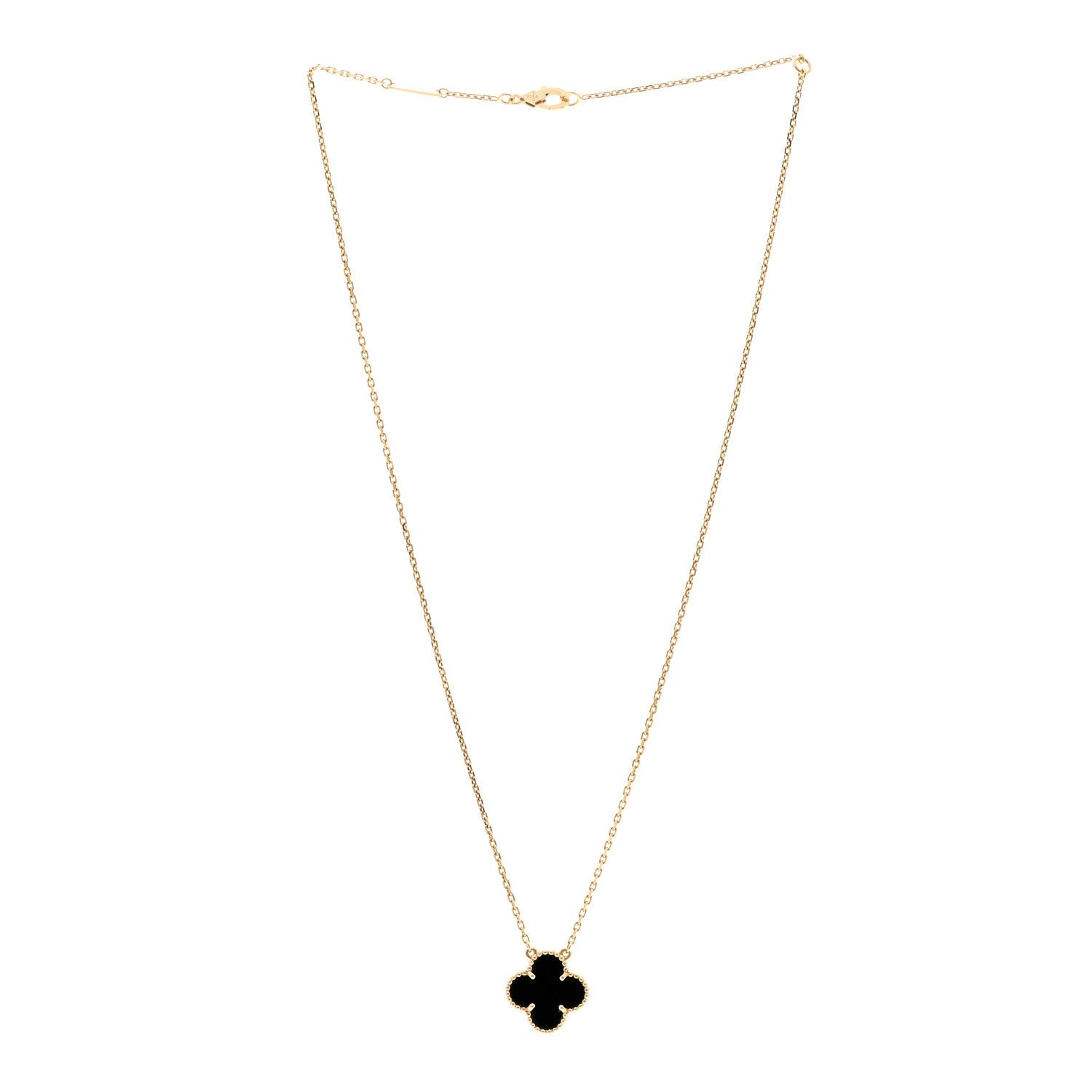 ヴァンクリーフ＆アーペル ヴィンテージアルハンブラ ペンダントネックレス ブラックオニキス 18K イエローゴールド VAN CLEEF & ARPELS VINTAGE ALHAMBRA PENDANT NECKLACE BLACK ONYX 18K YELLOW GOLD