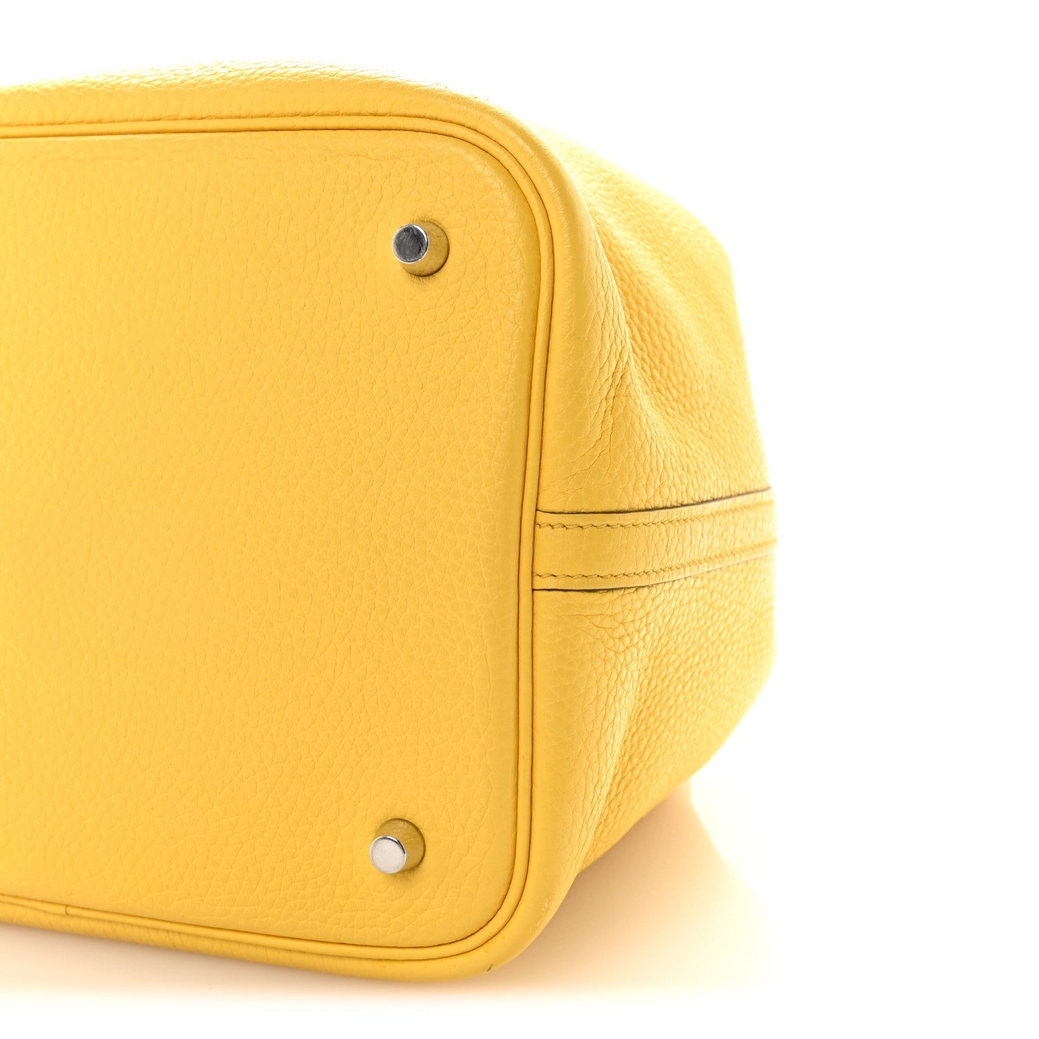 HERMES PICOTIN MM 22 JAUNE DE NAPLES TAURILLON CLEMENCE SILVER HARDWARE