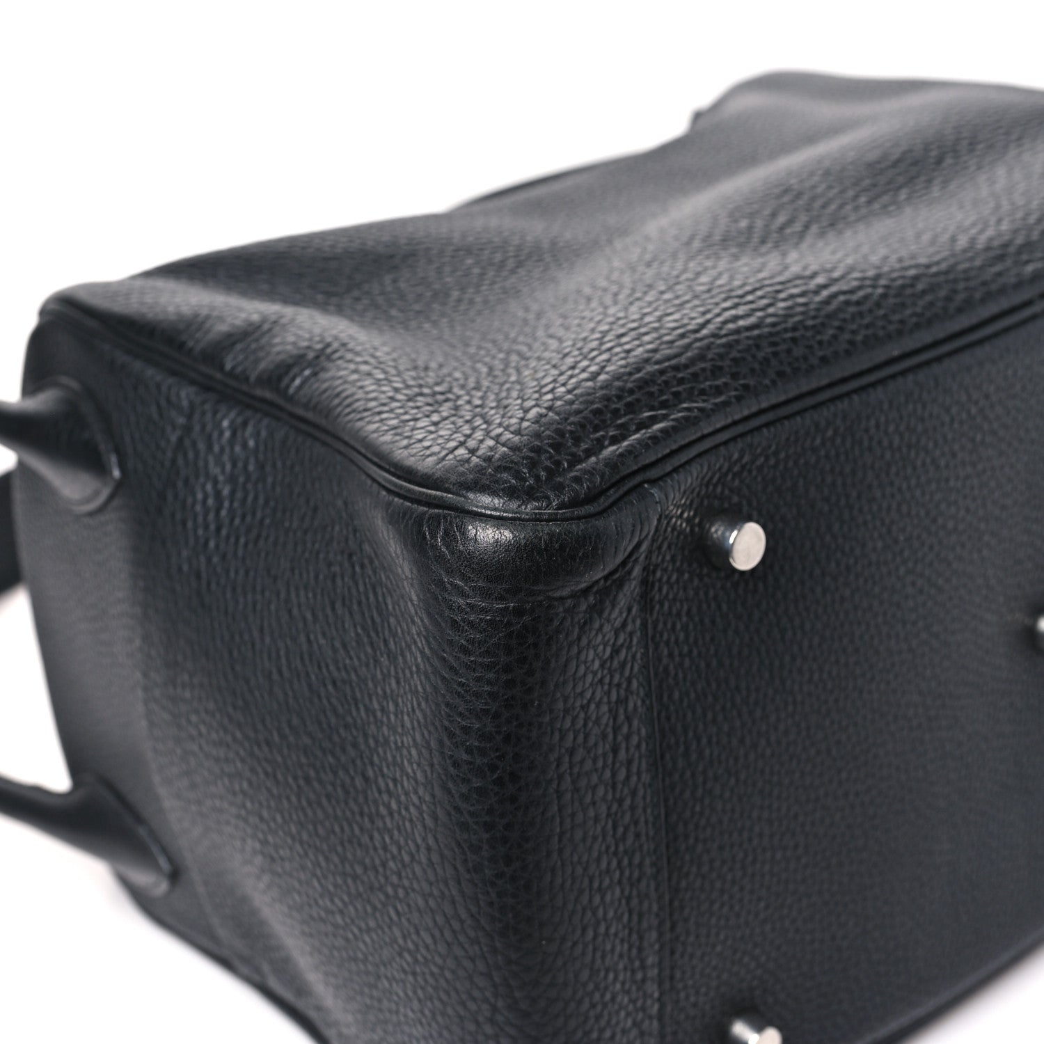 HERMES LINDY 34 BLACK TAURILLON CLEMENCE SILVER HARDWARE