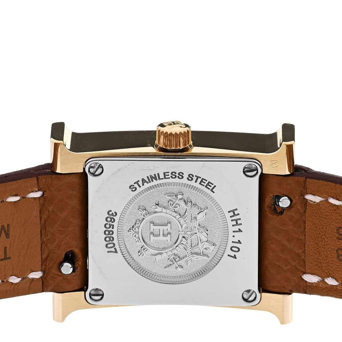 エルメス Hウォッチ クォーツ 2mm ステンレス Gold エプソン HERMES HEURE H QUARTZ WATCH 2MM STAINLESS STEEL GOLD EPSOM