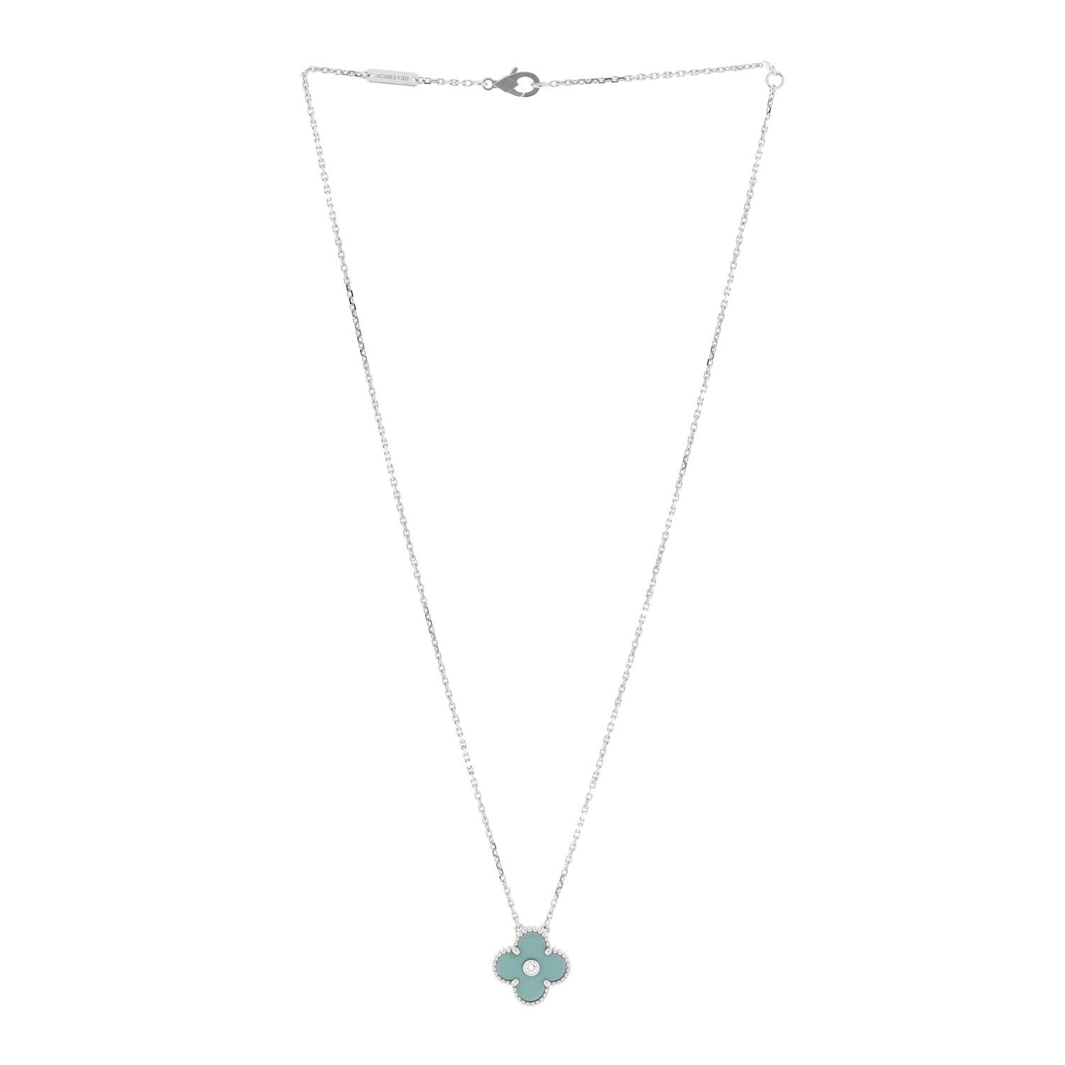 ヴァンクリーフ＆アーペル ヴィンテージアルハンブラ ペンダントネックレス ダイヤモンド 18K ホワイトゴールド VAN CLEEF & ARPELS VINTAGE ALHAMBRA PENDANT NECKLACE DIAMOND 18K WHITE GOLD