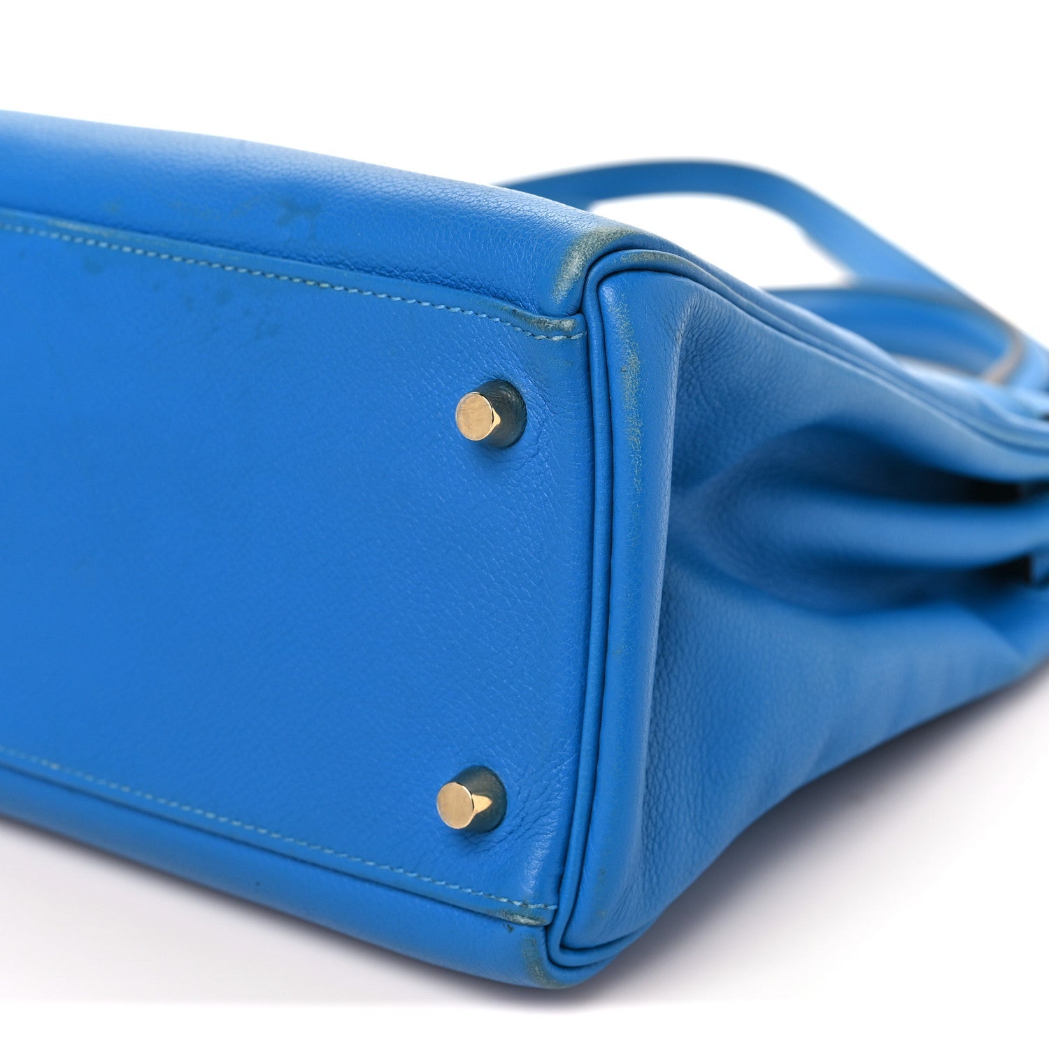エルメス ケリー32 内縫い Bleu Zanzibar エバーカラー ゴールド金具 HERMES KELLY32 RETOURNE BLEU ZANZIBAR EVERCOLOR GOLD HARDWARE