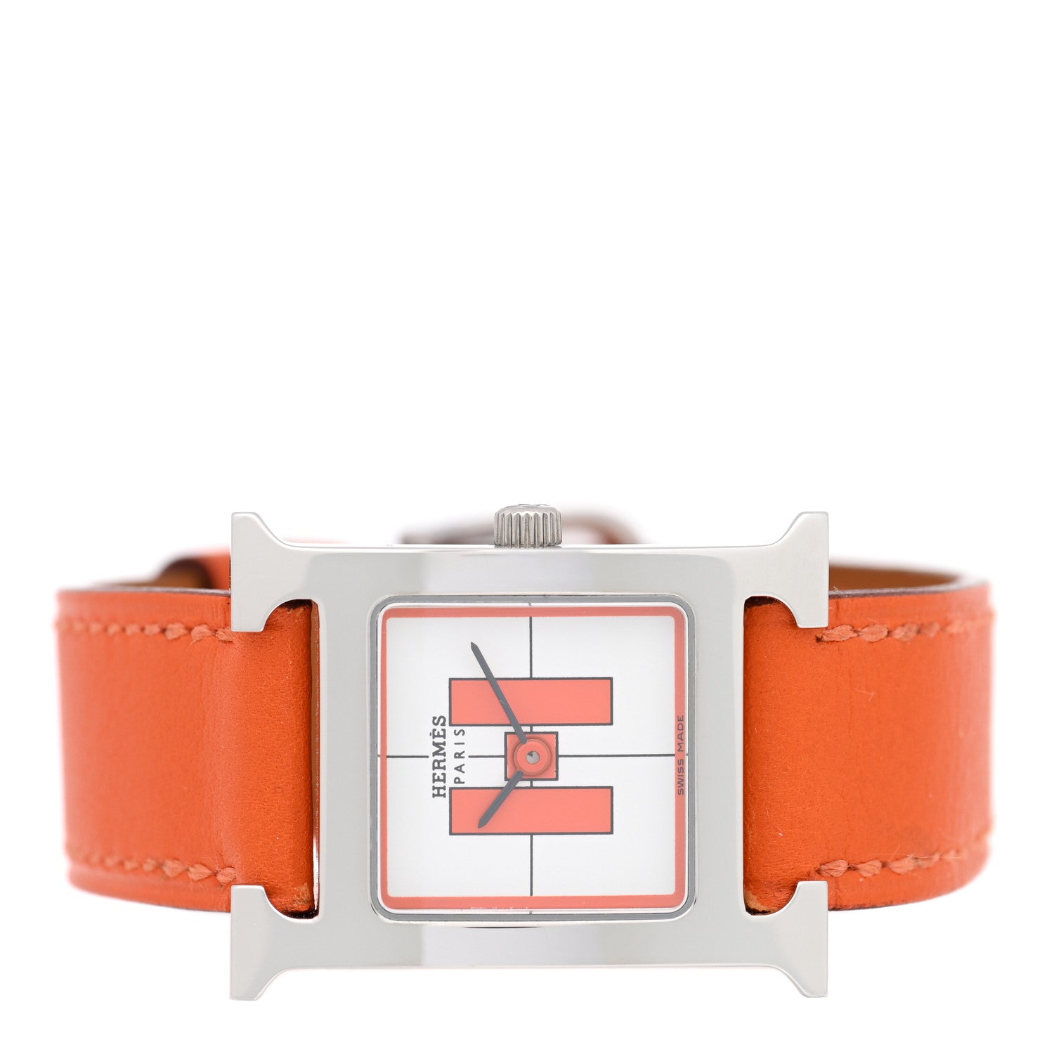 エルメス Hウォッチ 21mm ステンレス Orange スイフト