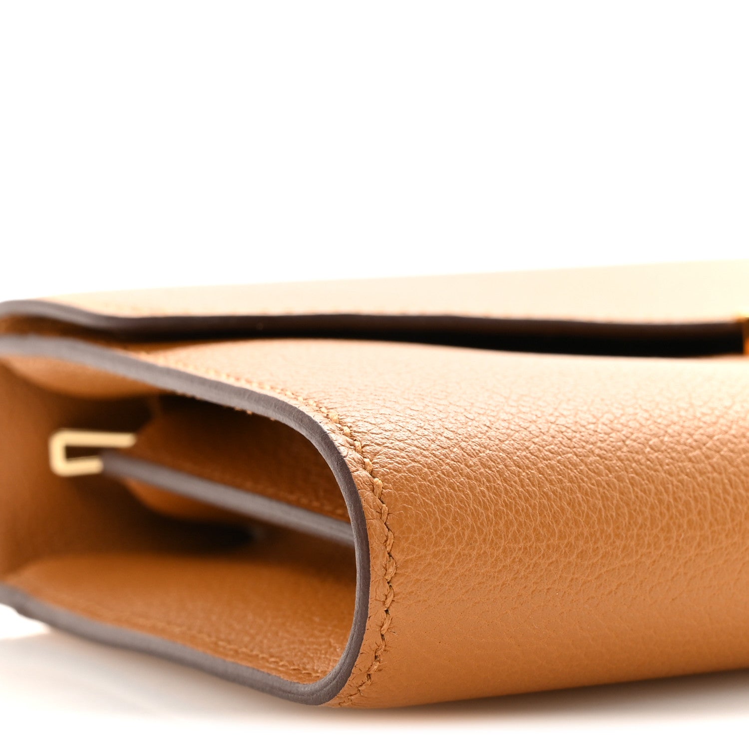 CONSTANCE TO GO WALLET CARAMEL EVERCOLOR GOLD HARDWARE
