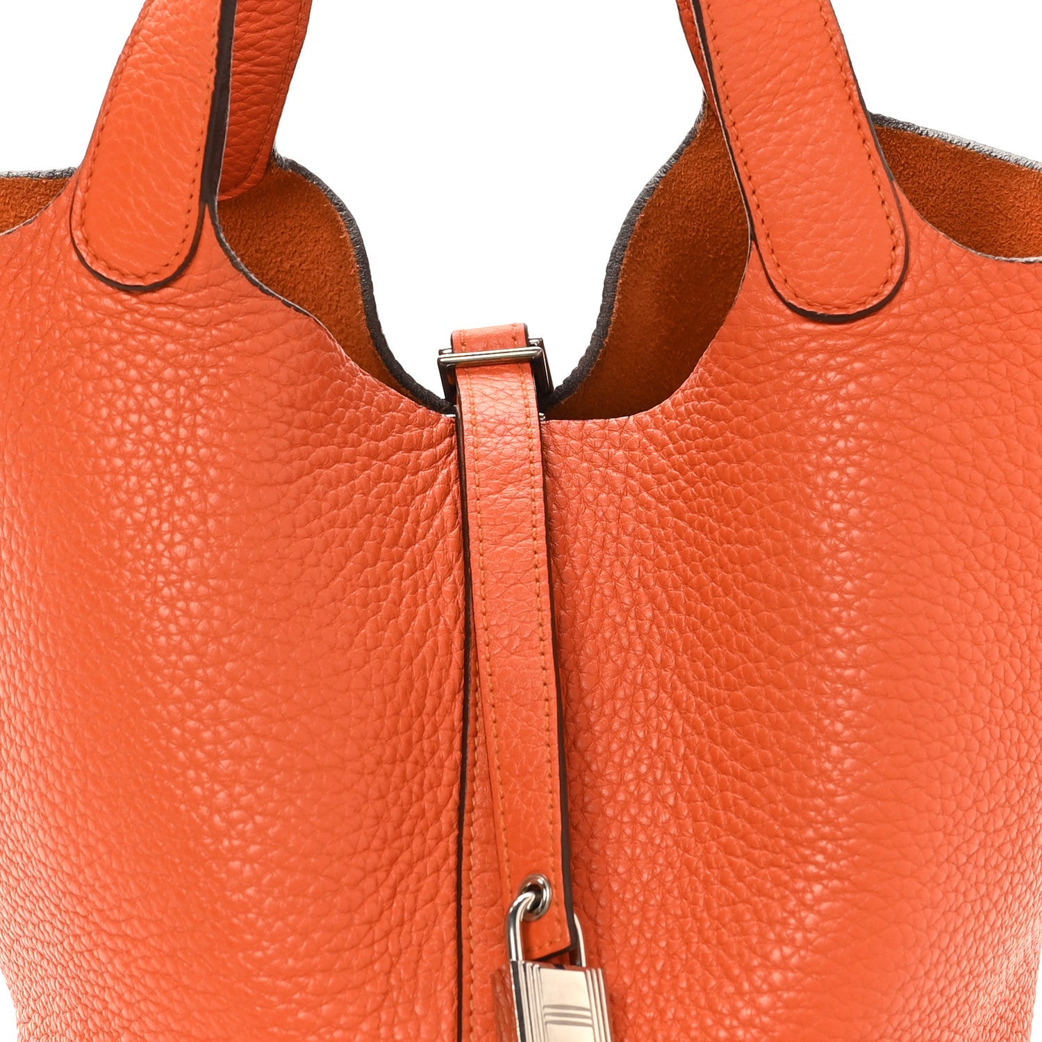 エルメス ピコタンロック MM 22 Orange トリヨンクレマンス シルバー金具 HERMES PICOTIN LOCK MM 22 ORANGE TAURILLON CLEMENCE SILVER HARDWARE